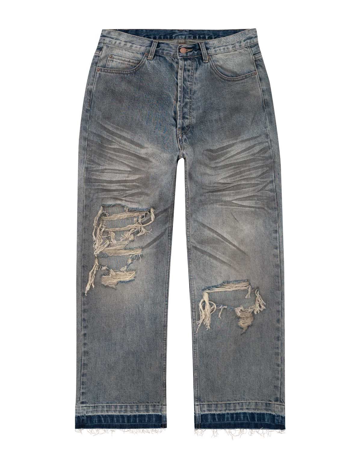 Bravest Studios Dirty Wash Jeans Blue Size US 32 / EU 48 - 2 Thumbnail