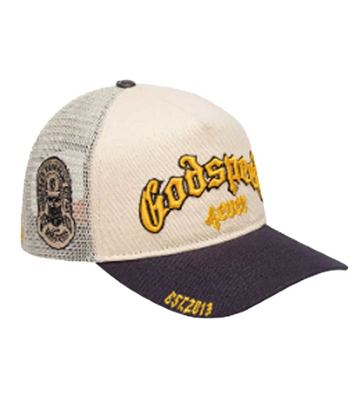 Godspeed Forever Trucker Hat Bone/Yellow/Navy Size ONE SIZE - 2 Thumbnail