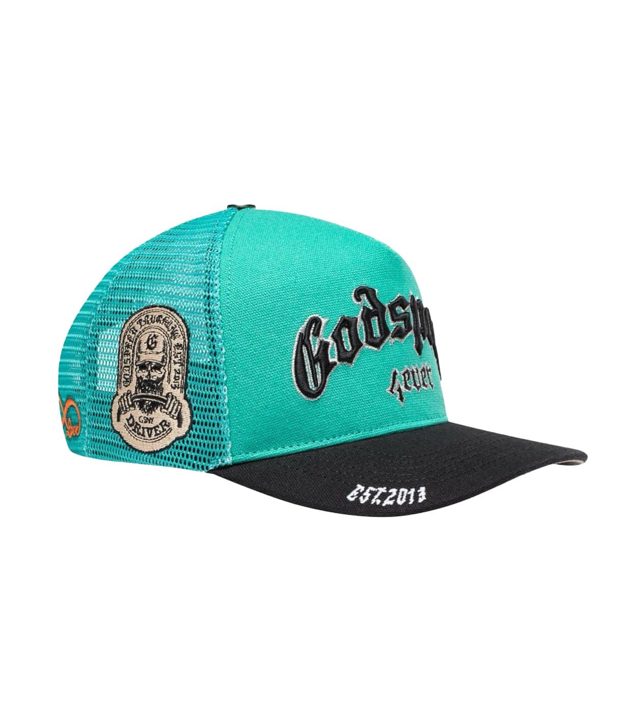 Godspeed Forever Trucker Hat Turquoise/Black Size ONE SIZE - 2 Thumbnail