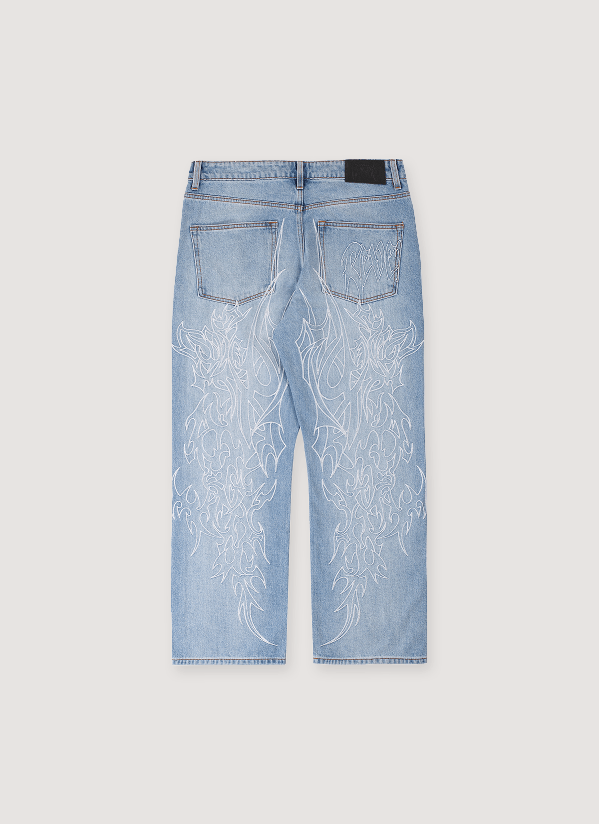 Revenge Tribal Cross Denim Jeans Indigo Size US 30 / EU 46 - 2 Thumbnail