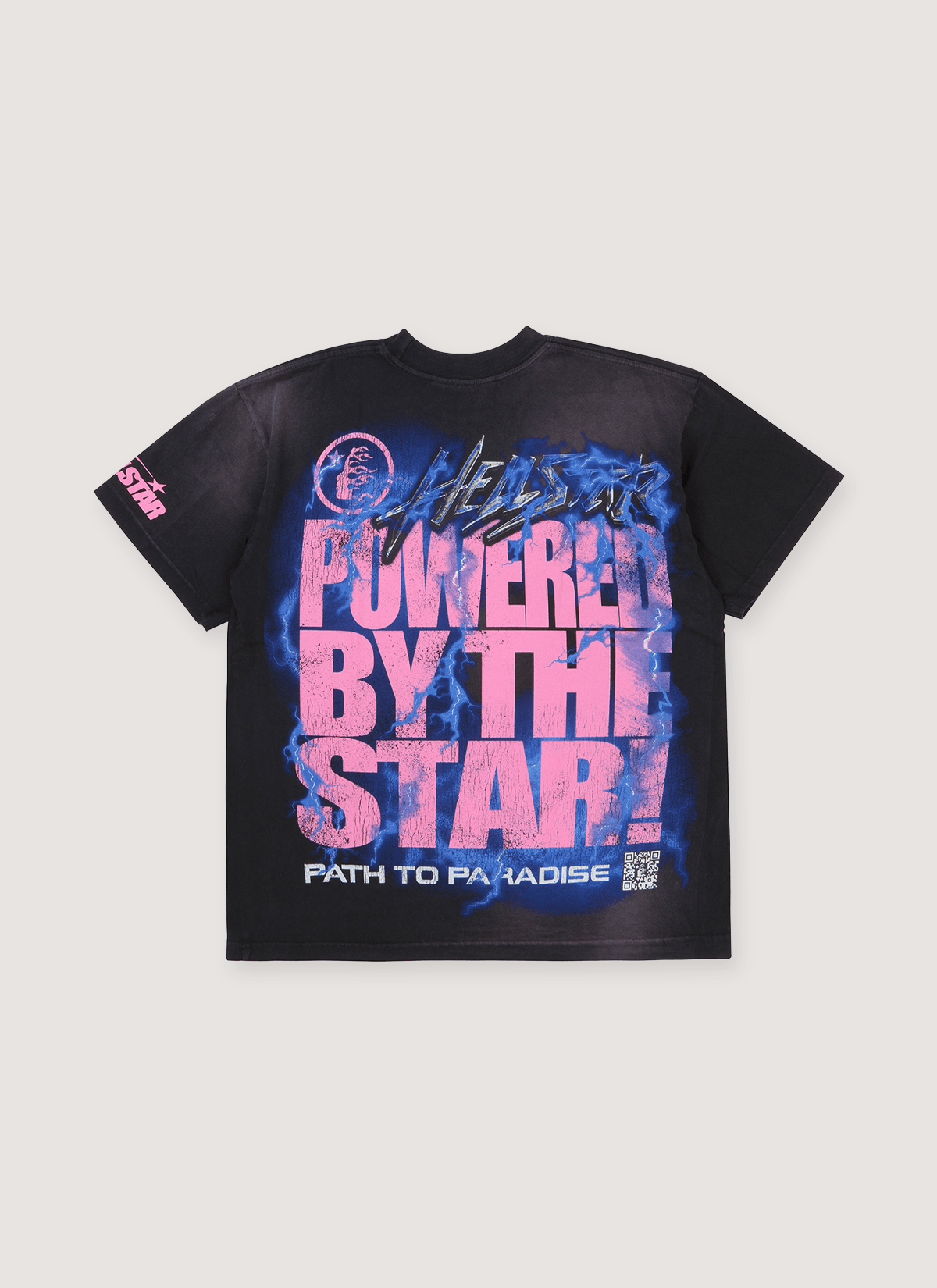 HELLSTAR Powered By The Star Tee Vintage Black Size US M / EU 48-50 / 2 - 2 Thumbnail