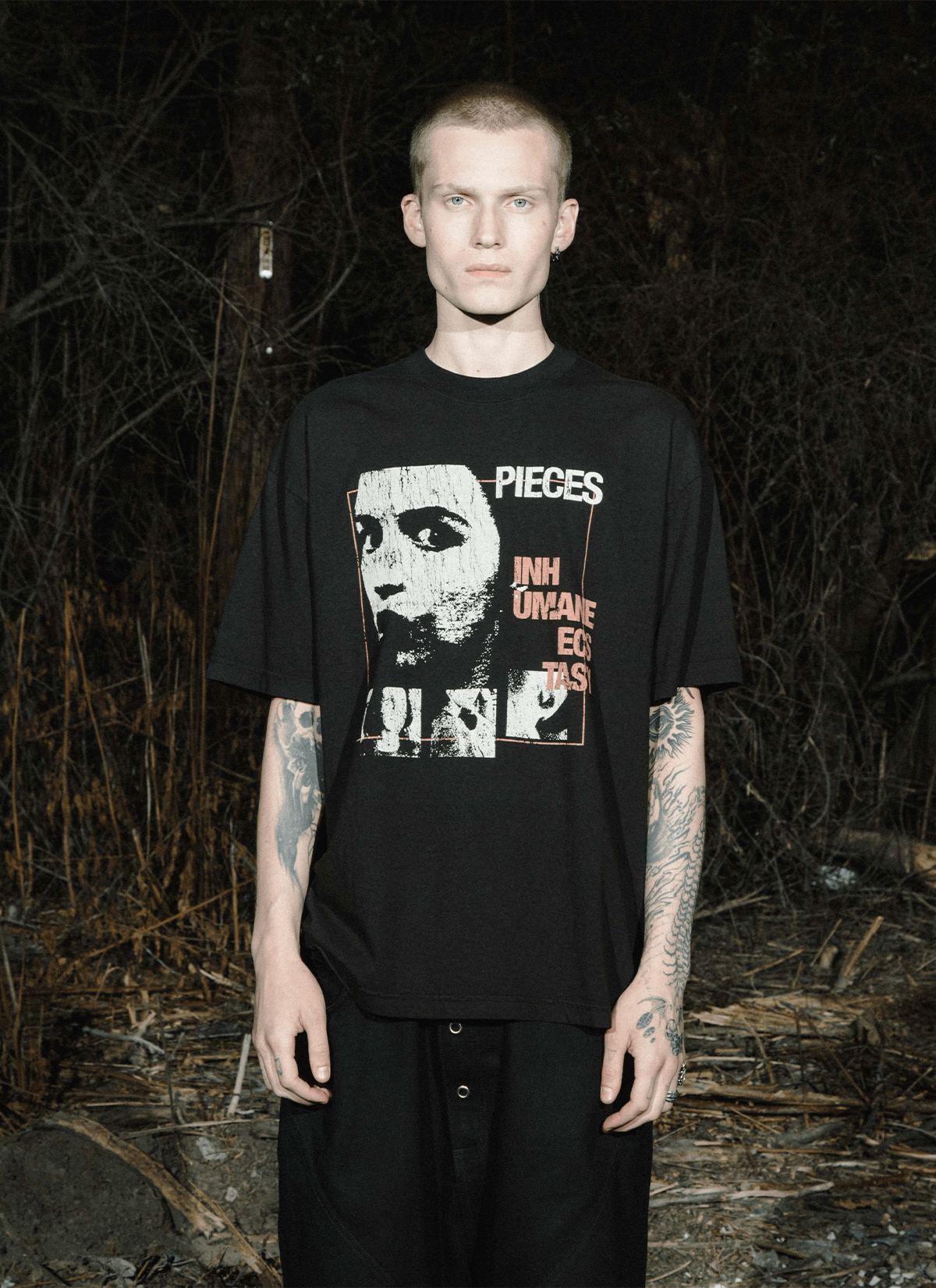 Other Pieces Inhumane Tee Vintage Black Size US M / EU 48-50 / 2 - 4 Thumbnail