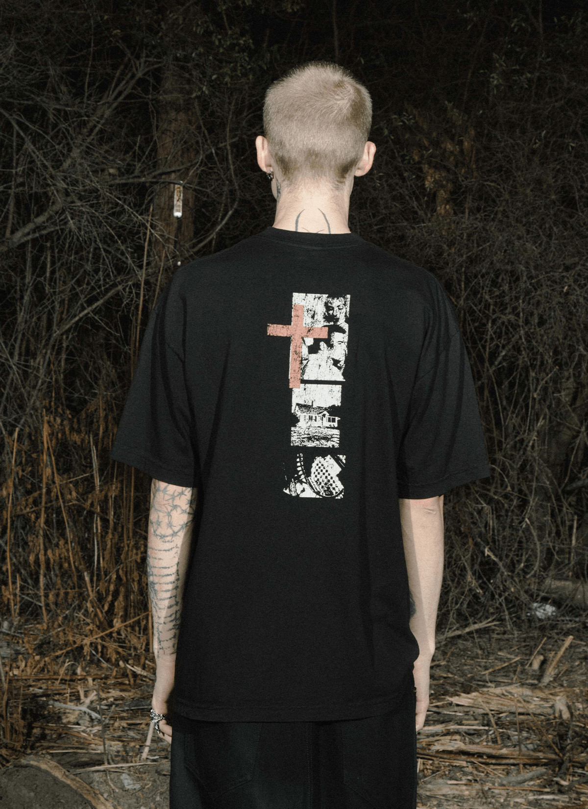 Other Pieces Inhumane Tee Vintage Black Size US M / EU 48-50 / 2 - 5 Thumbnail