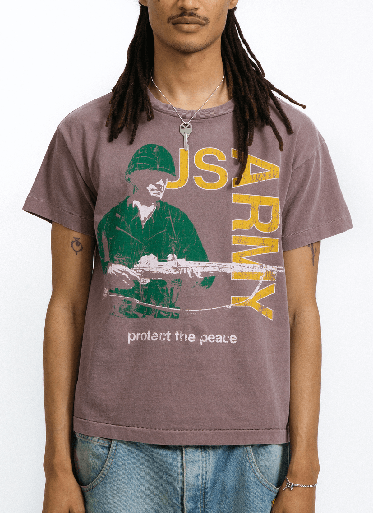 Other Pieces Rose Garden Tee Vintage Brown Stone Size US S / EU 44-46 / 1 - 5 Thumbnail