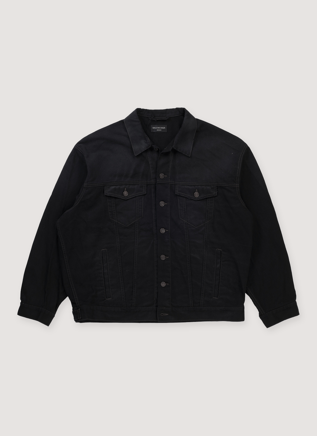 Balenciaga Hand Drawn BB Icon Denim Jacket Black Size US S / EU 44-46 / 1 - 2 Thumbnail