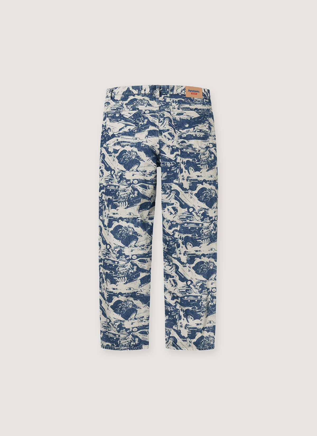 Supreme Hysteric Glamour Cars Baggy Jeans Washed Blue Size US 30 / EU 46 - 2 Thumbnail