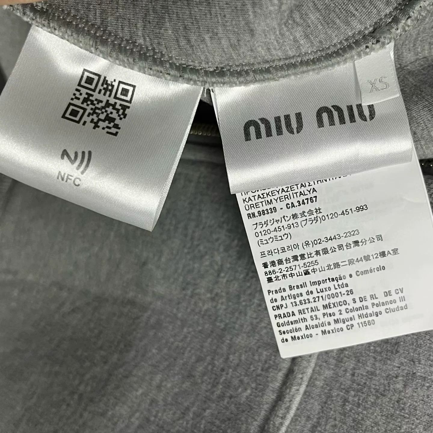 Miu Miu Miu Miu Gray Dress XS Women Size XS / US 0-2 / IT 36-38 - 3 Thumbnail