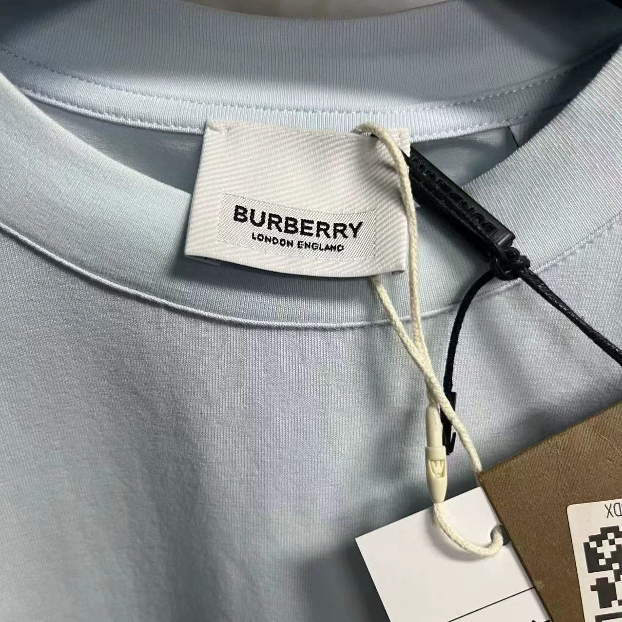 Burberry Burberry Cotton Printed Blue T-Shirt XS Women Size XS / US 0-2 / IT 36-38 - 2 Thumbnail