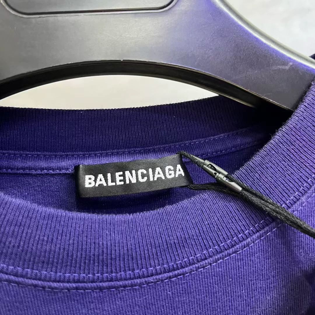 Balenciaga Balenciaga Retro Printed Blue Hoodie L Men Size US L / EU 52-54 / 3 - 2 Thumbnail