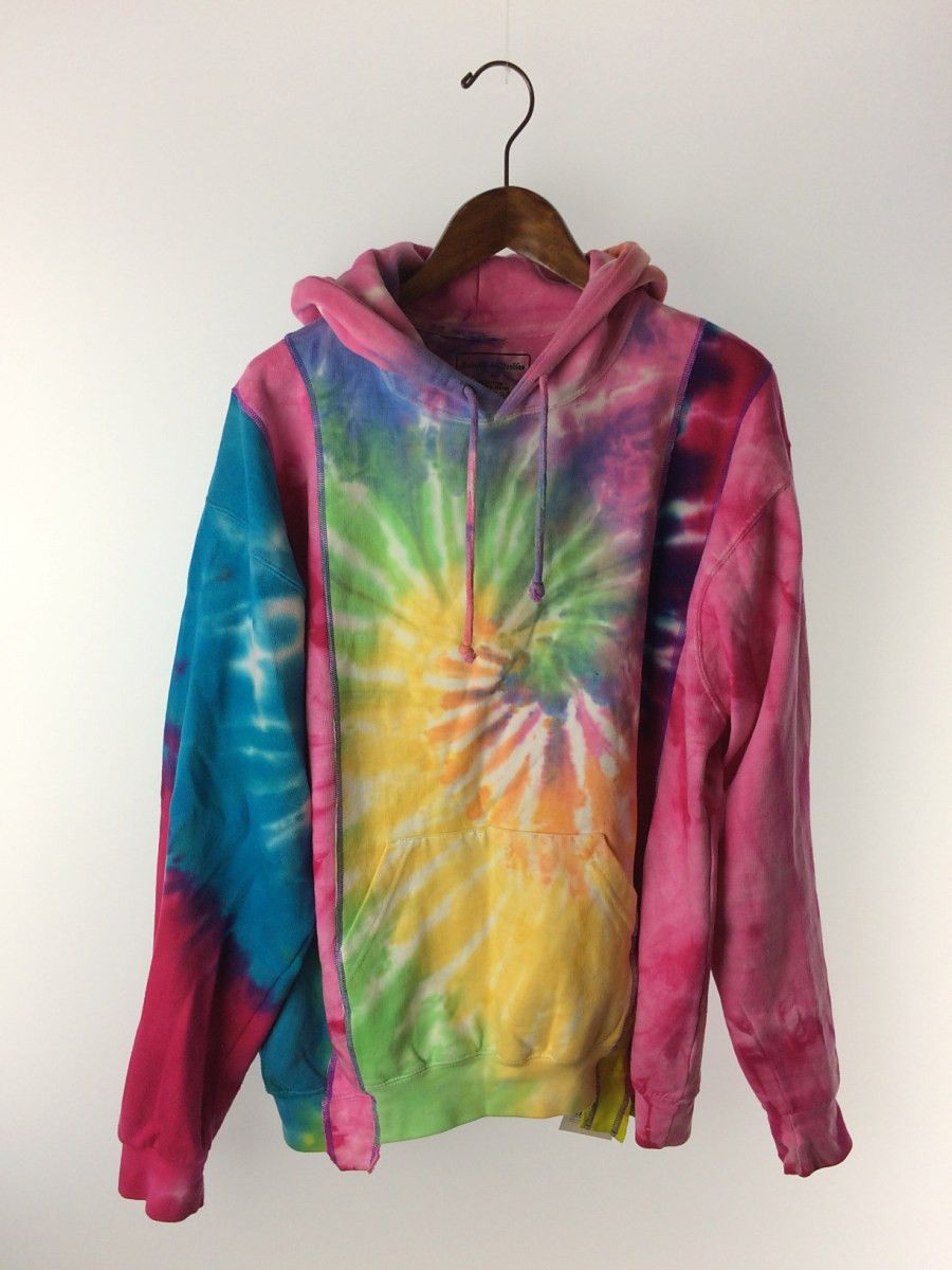 image of Needles Rebuild 3 Piece Tie Dye Hoodie in Pink Tie Dye, Men's (Size Medium)