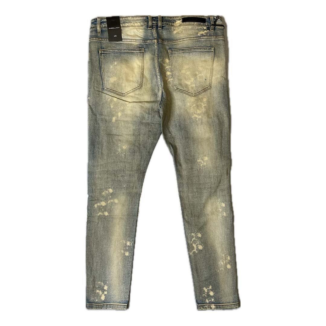 Embellish Trevino Rip & Repair Light Blue Denim Jeans Size US 36 / EU 52 - 2 Thumbnail