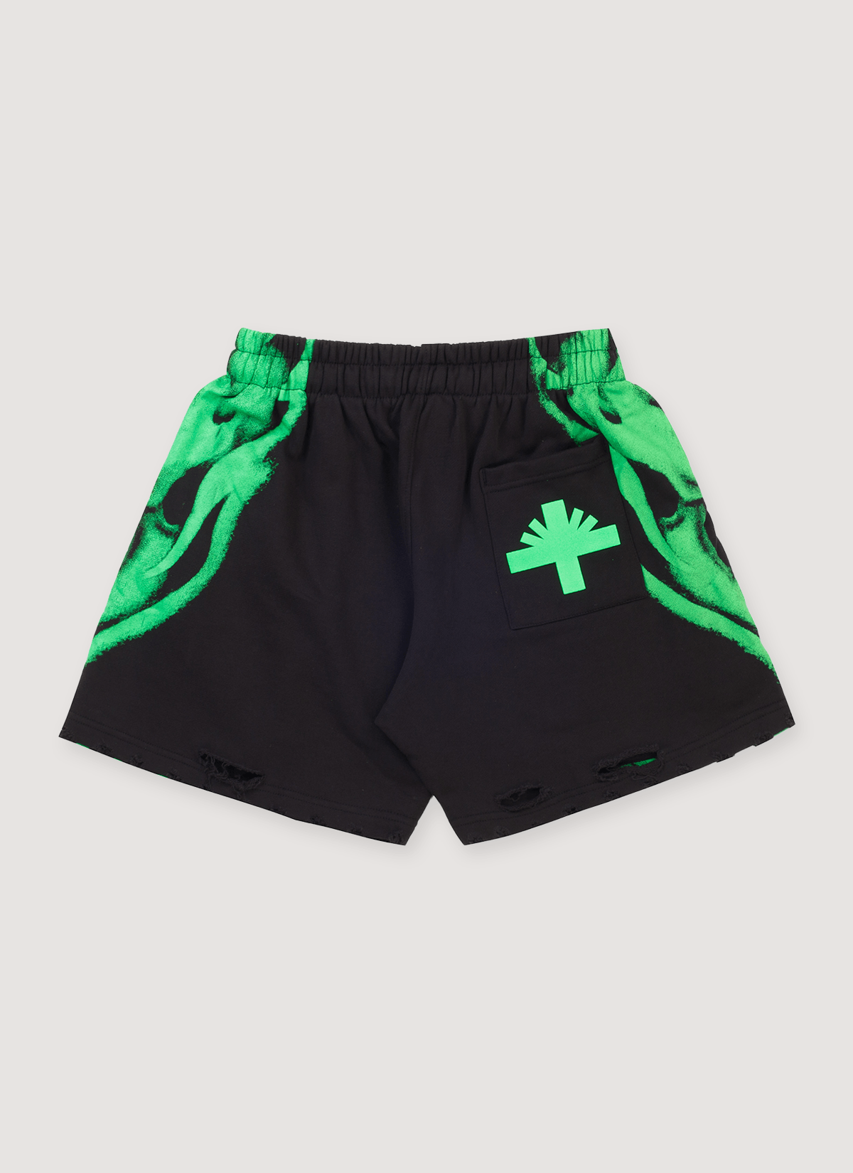 Vertabrae Skull Face Shorts Black Green Size US 30 / EU 46 - 2 Thumbnail