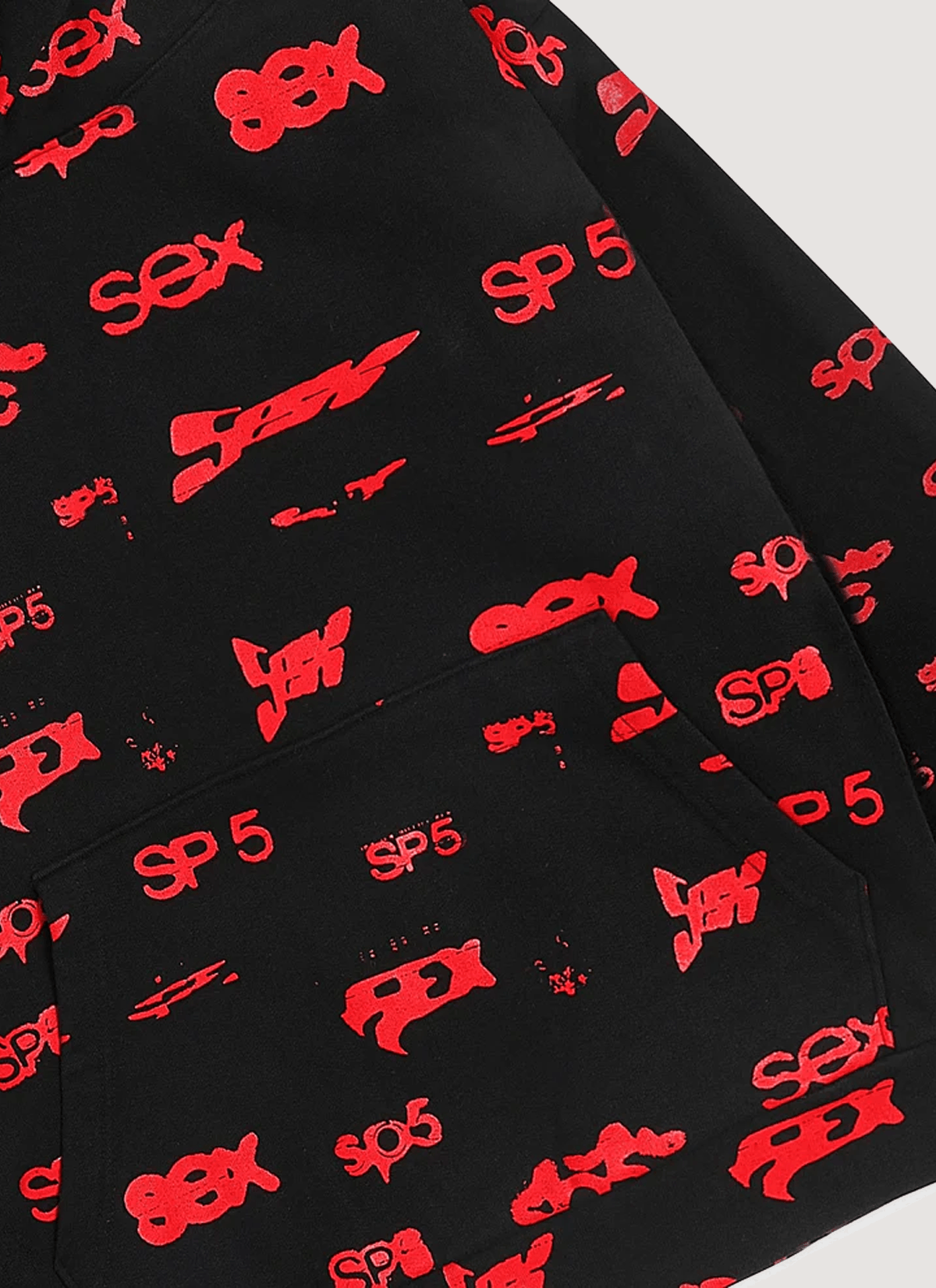 Sp5der Worldwide SEX AOP Sweatshirt Black Red Size US S / EU 44-46 / 1 - 3 Thumbnail