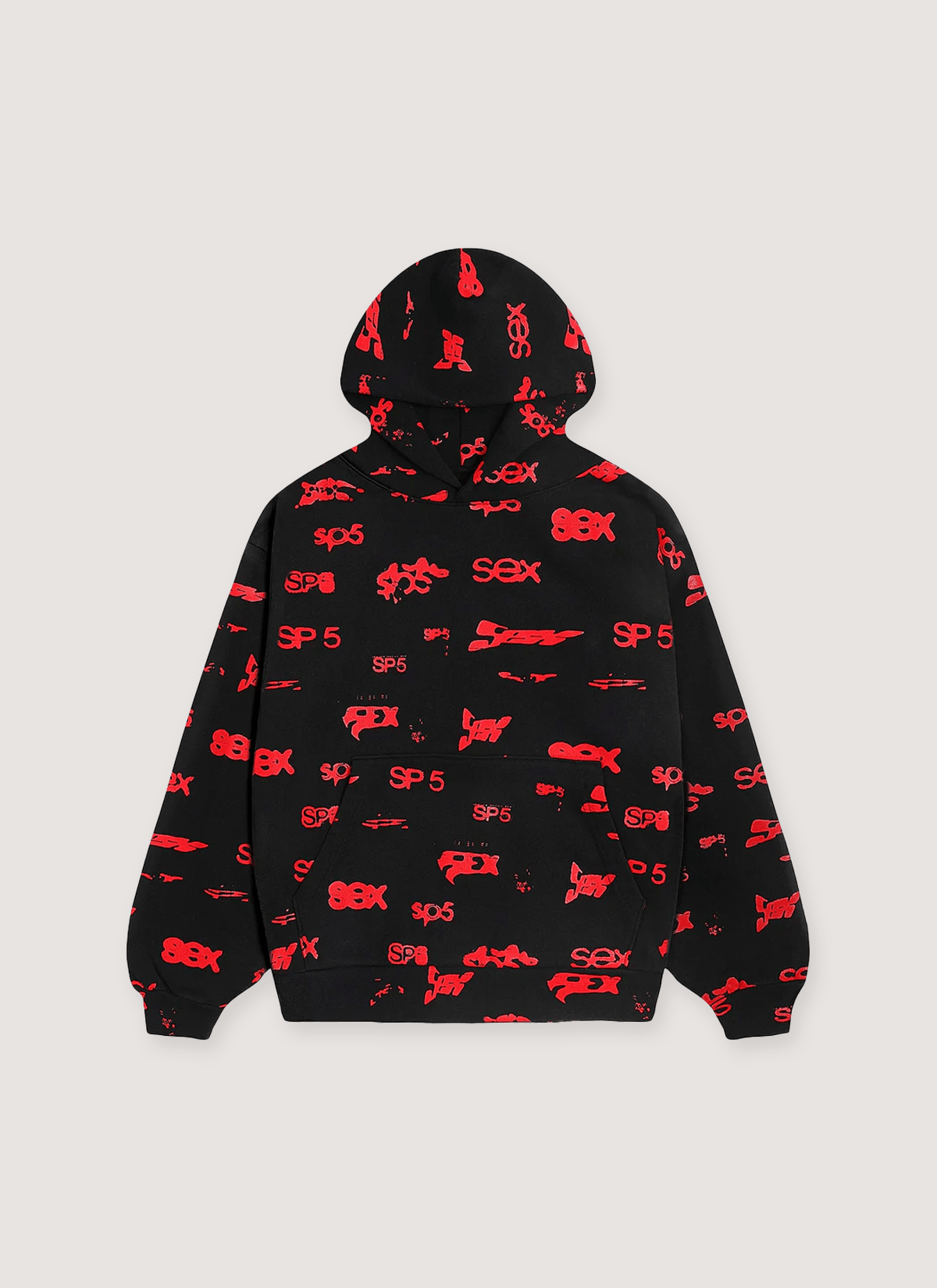 Sp5der Worldwide SEX AOP Sweatshirt Black Red Size US S / EU 44-46 / 1 - 2 Thumbnail