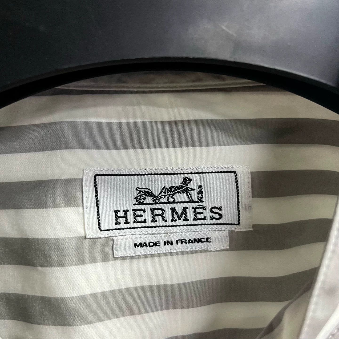 Hermes Hermes Striped Oversized Gray Hoodie 41 Men Size US M / EU 48-50 / 2 - 2 Thumbnail