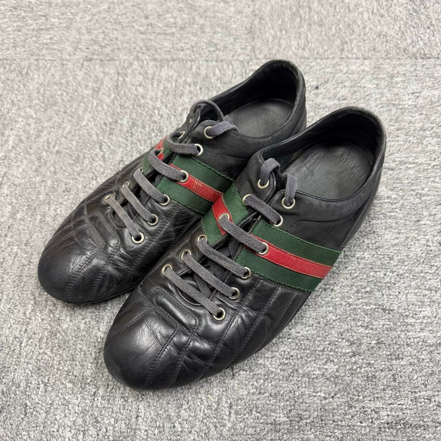 Gucci Gucci Leather Black Lowtop Sneakers 6 Women Size US 6 / IT 36 - 2 Thumbnail