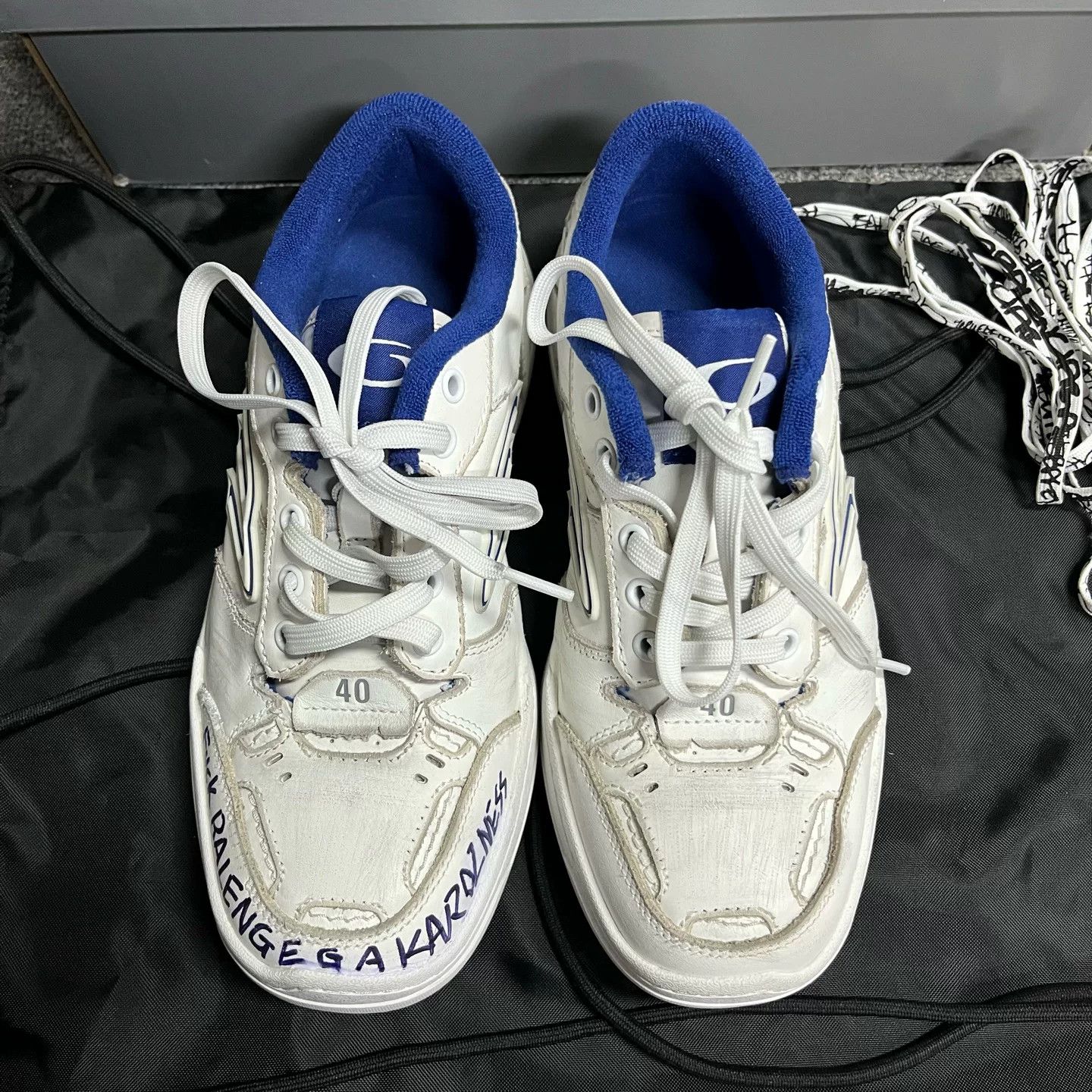 Balenciaga Balenciaga Leather White Lowtop Sneakers 40 Women Size US 9 / IT 39 - 3 Thumbnail