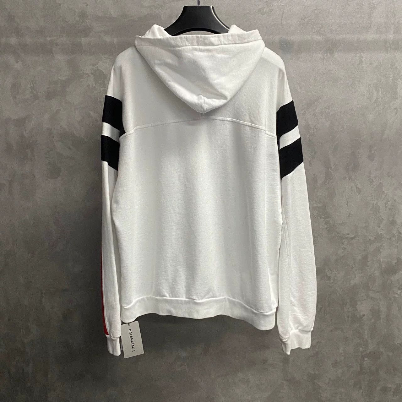 Balenciaga Balenciaga Retro Striped White Hoodie 2 Men Size US XS / EU 42 / 0 - 2 Thumbnail