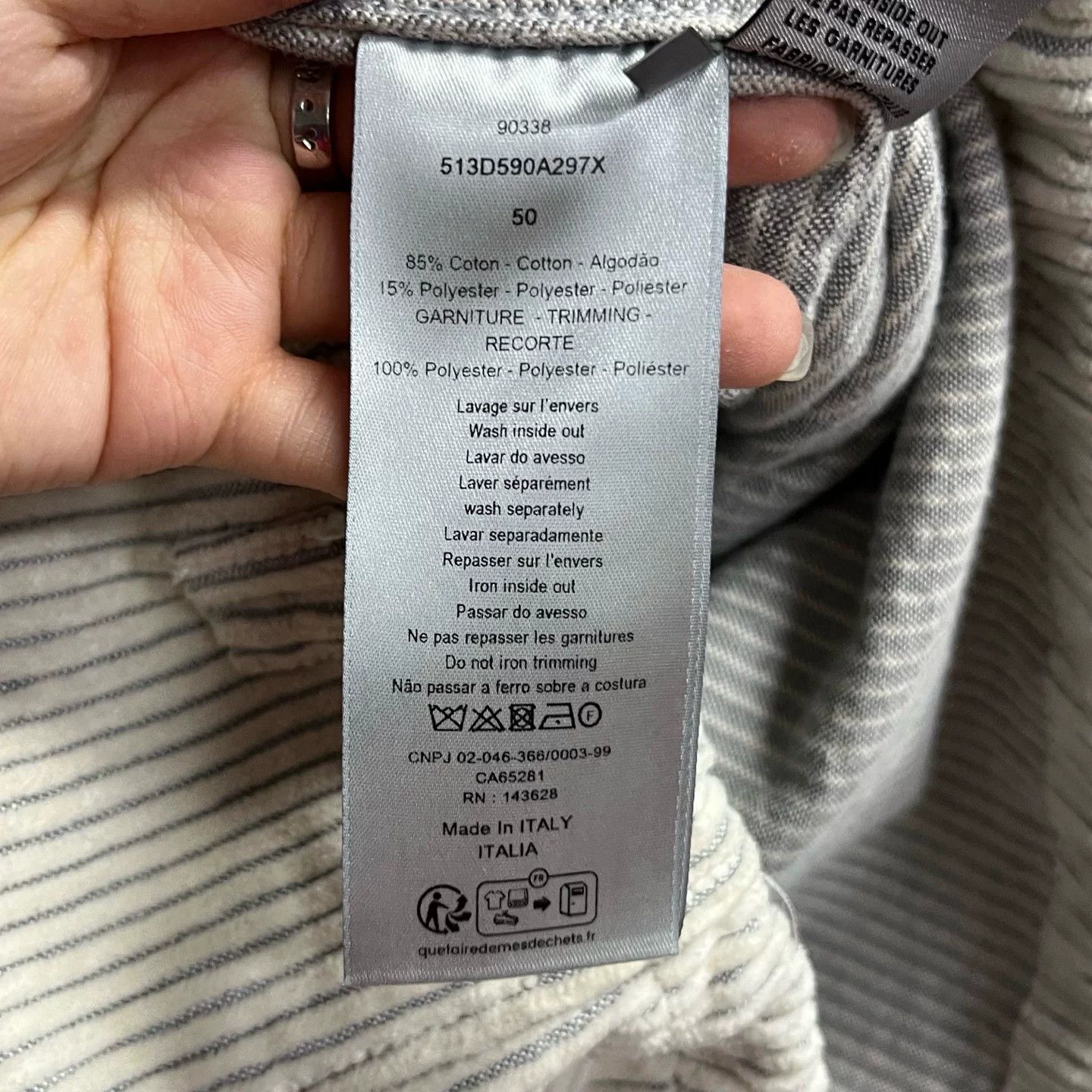Dior Dior Retro Striped Beige T-Shirt 50 Women Size XL / US 12-14 / IT 48-50 - 4 Thumbnail