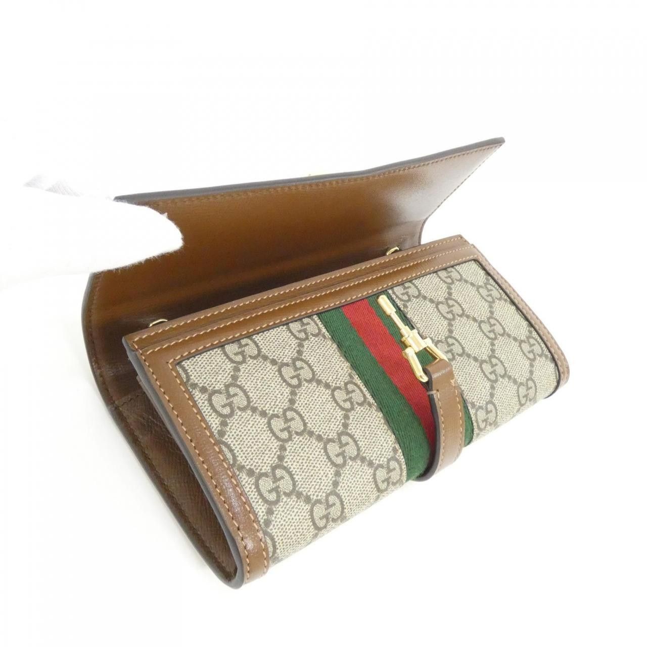 Gucci Gucci Gucci JACKIE 1961 GG Supreme Canvas Chain Wallet Textile Long Wallet 652681HUHHG DUTY FREE for USA Size ONE SIZE - 6 Thumbnail