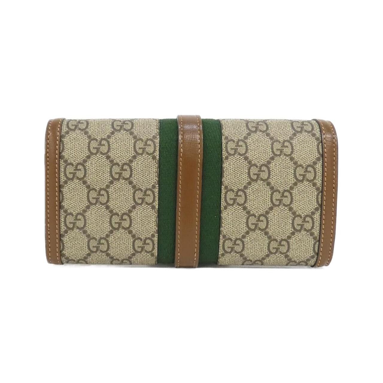 Gucci Gucci Gucci JACKIE 1961 GG Supreme Canvas Chain Wallet Textile Long Wallet 652681HUHHG DUTY FREE for USA Size ONE SIZE - 2 Thumbnail