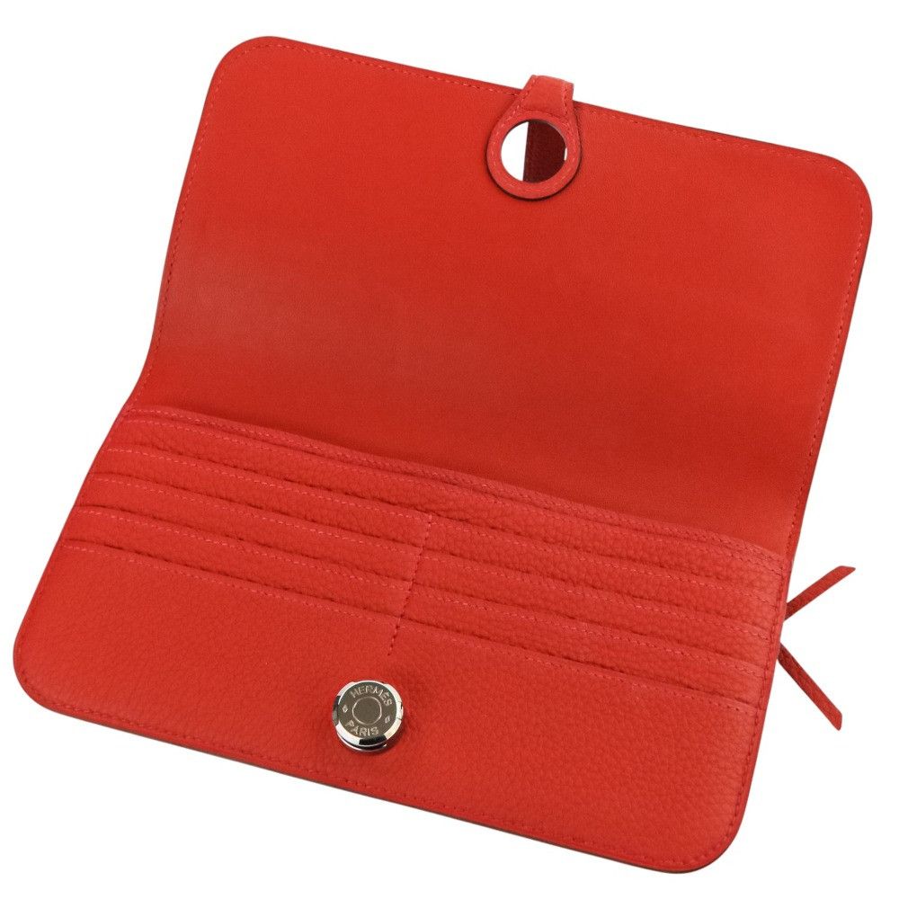 Hermes Hermes Hermès Dogon Long Wallet Taurillon Clémence Long Wallet Leather Long Wallet Stamp K (2025) DUTY FREE for USA Size ONE SIZE - 6 Thumbnail