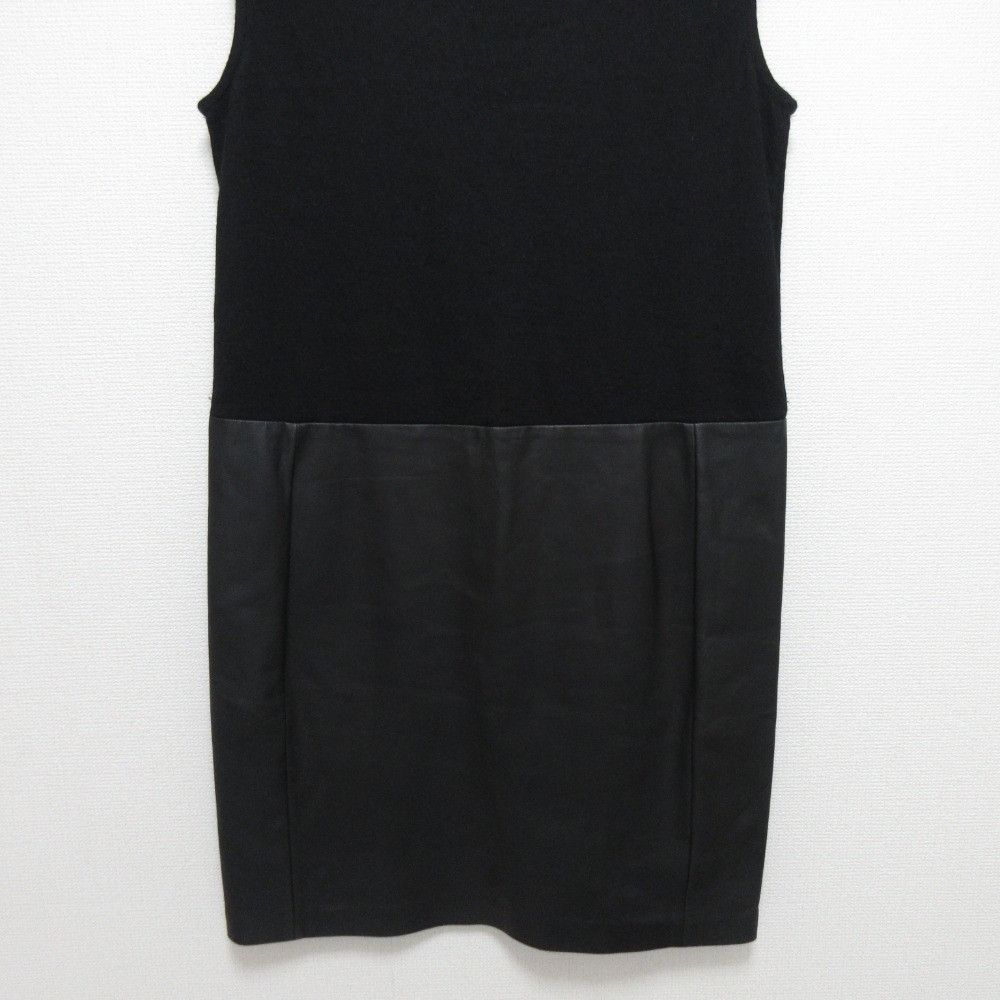 Max Mara Max Mara S Max Mara Lamb Leather Knit Sleeveless Dress Leather Dresses DUTY FREE for USA Size ONE SIZE - 5 Thumbnail