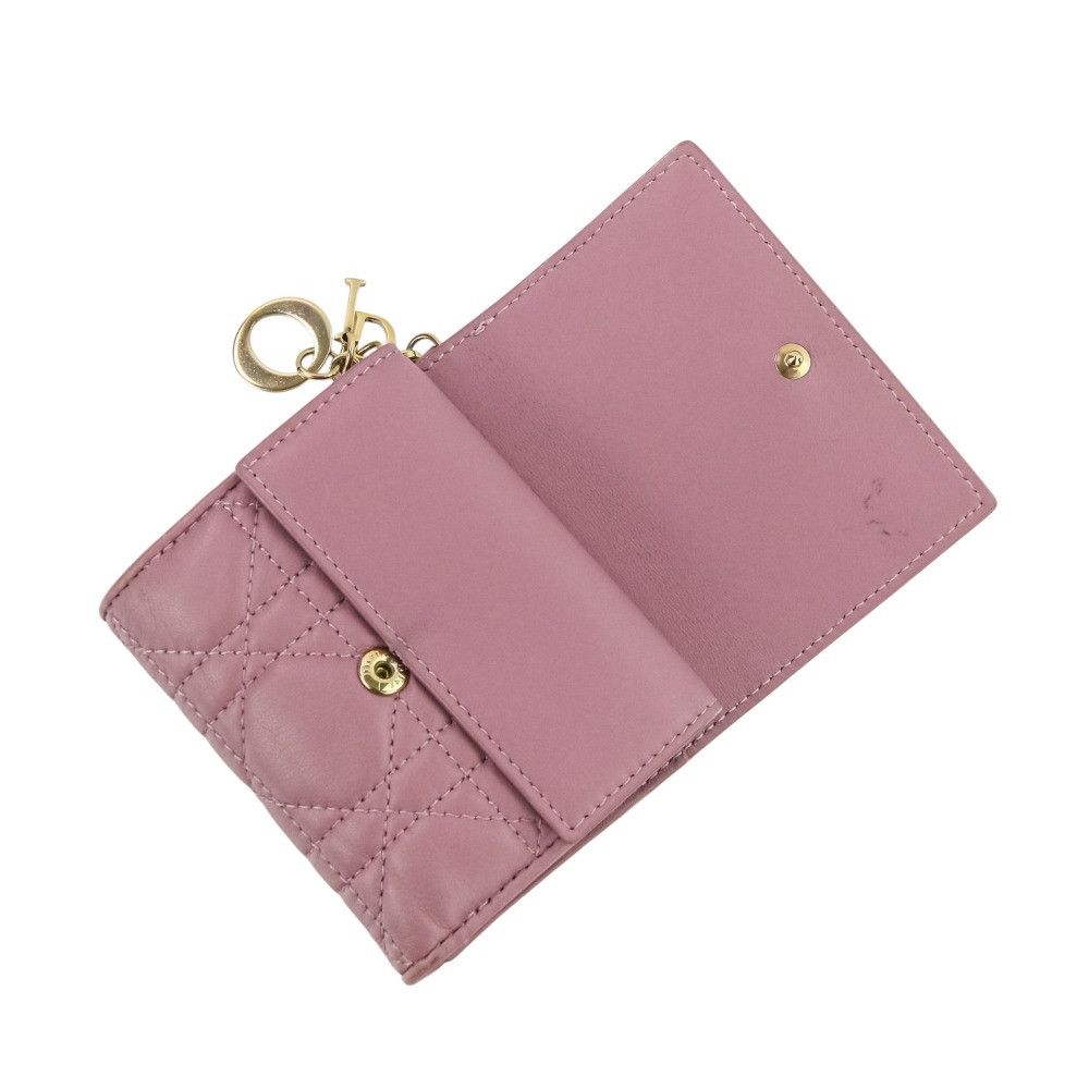 Dior Dior Christian Dior Lady Dior Cannage Trifold Wallet Leather Short Wallet DUTY FREE for USA Size ONE SIZE - 9 Thumbnail