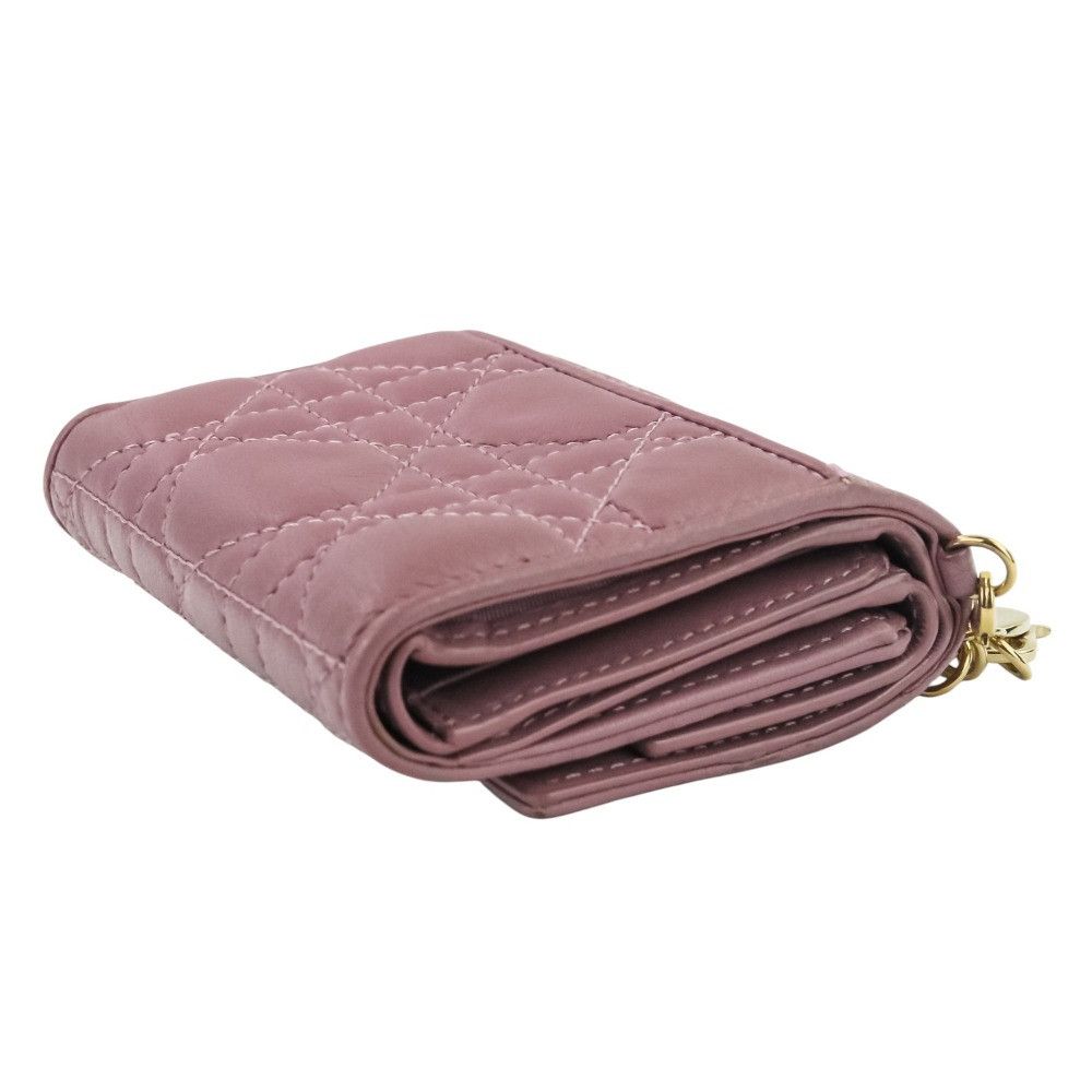 Dior Dior Christian Dior Lady Dior Cannage Trifold Wallet Leather Short Wallet DUTY FREE for USA Size ONE SIZE - 5 Thumbnail