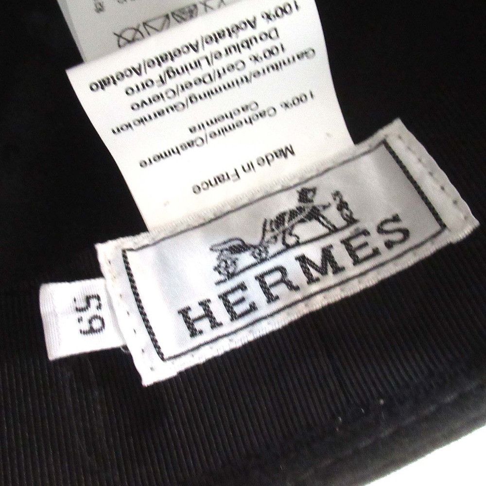 Hermes Hermes Hermès 59 100% Cashmere Fedora Hat Textile Hats DUTY FREE for USA Size ONE SIZE - 7 Thumbnail