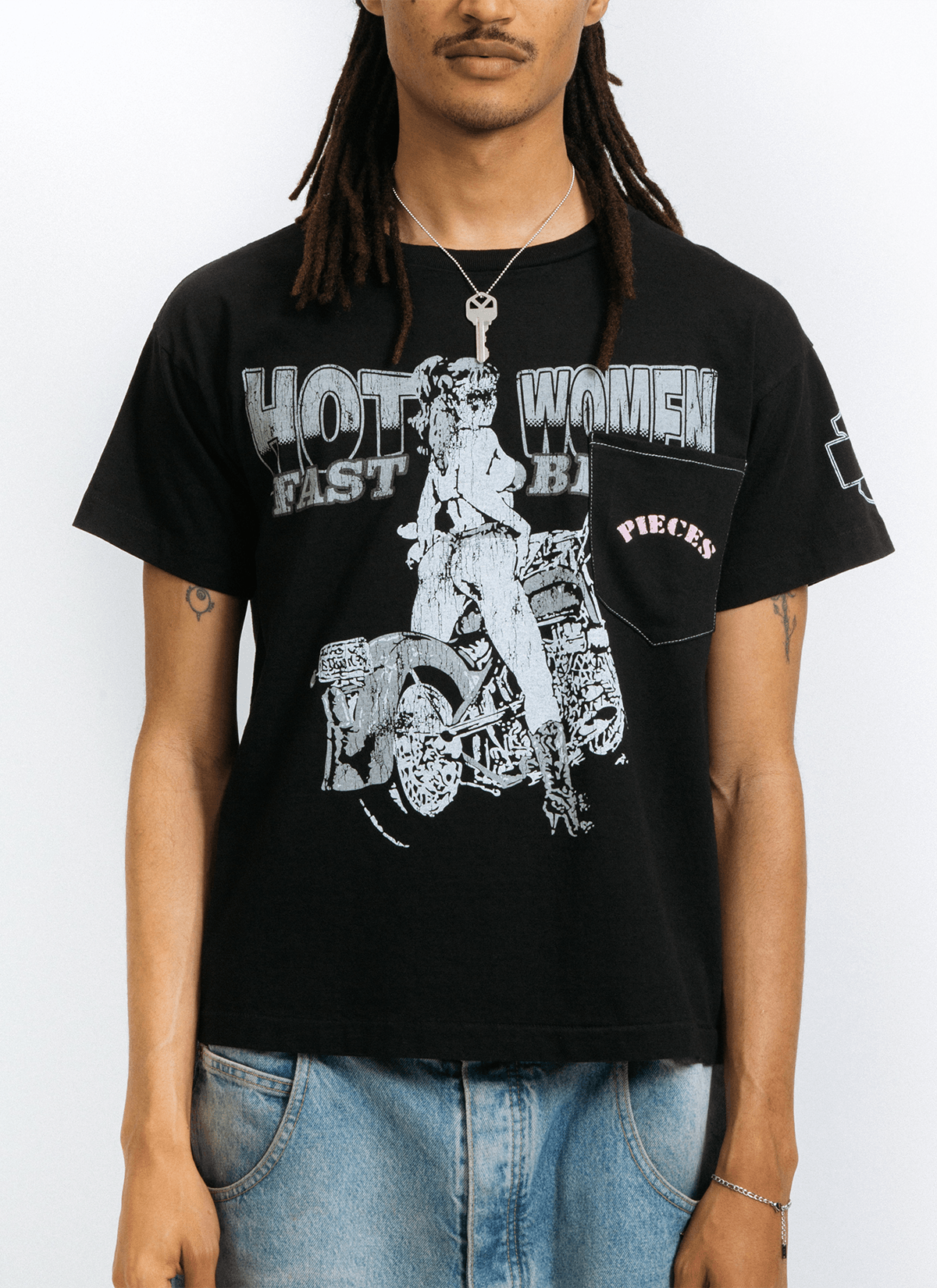 Other Pieces Fast Bikes Pocket Tee Vintage Black Size US S / EU 44-46 / 1 - 5 Thumbnail