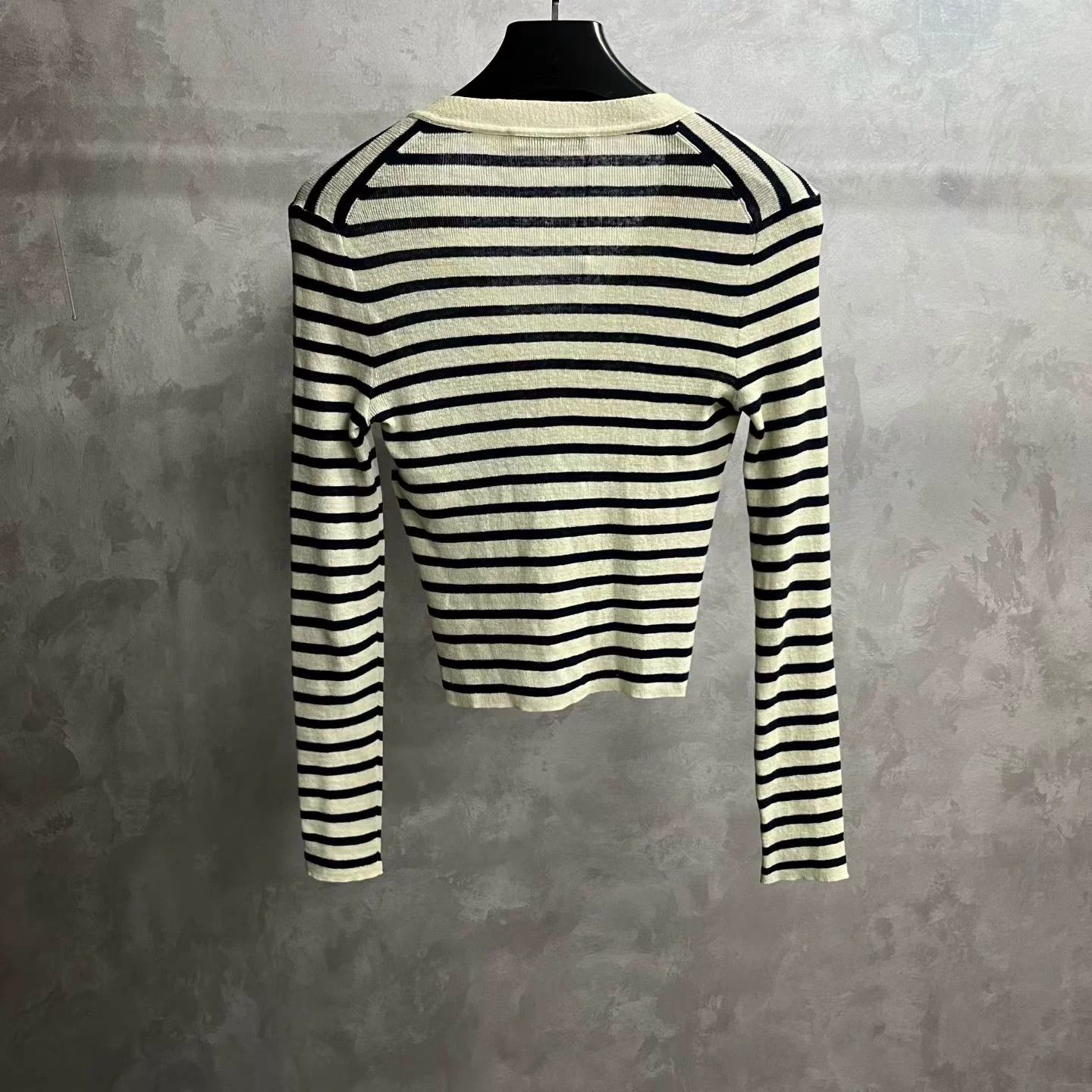 Dior Dior Knit Striped Black T-Shirt 36 Women Size S / US 4 / IT 40 - 5 Thumbnail