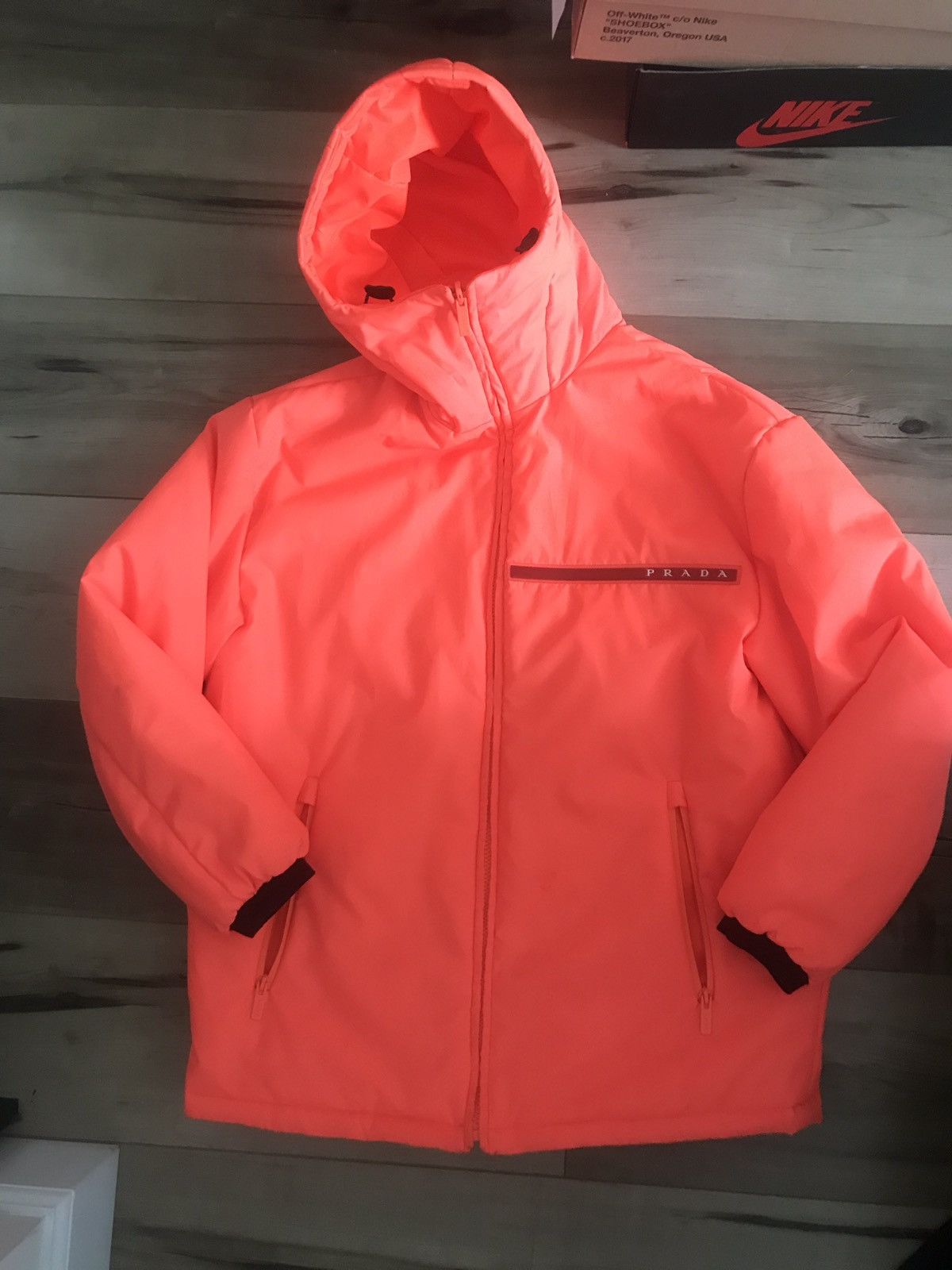 Prada linea rossa jacket orange best sale