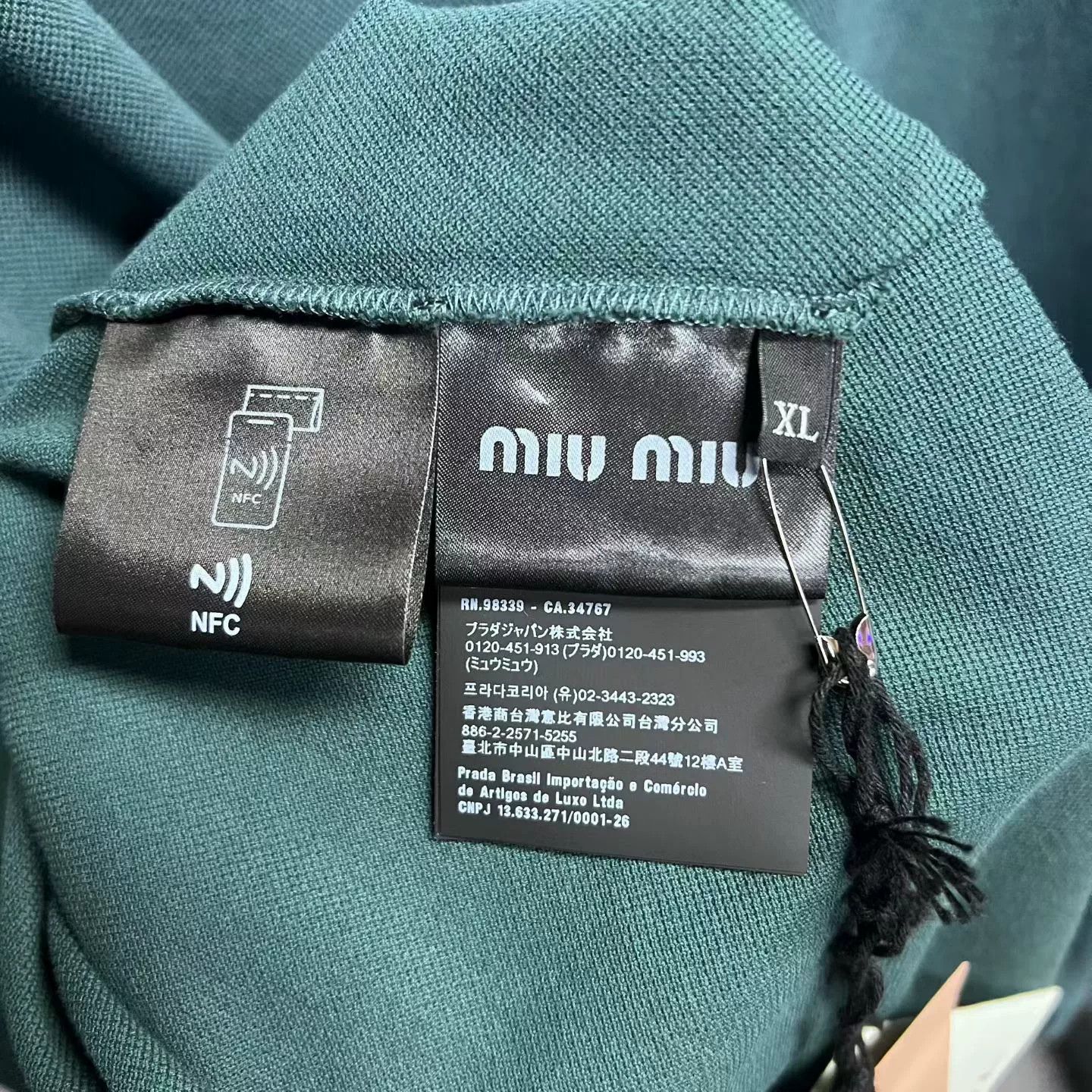 Miu Miu Miu Miu Cotton Green Dress S Women Size S / US 4 / IT 40 - 4 Thumbnail