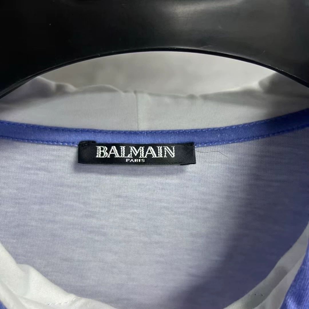 Balmain Balmain Printed Blue Hoodie S Men Size US S / EU 44-46 / 1 - 2 Thumbnail