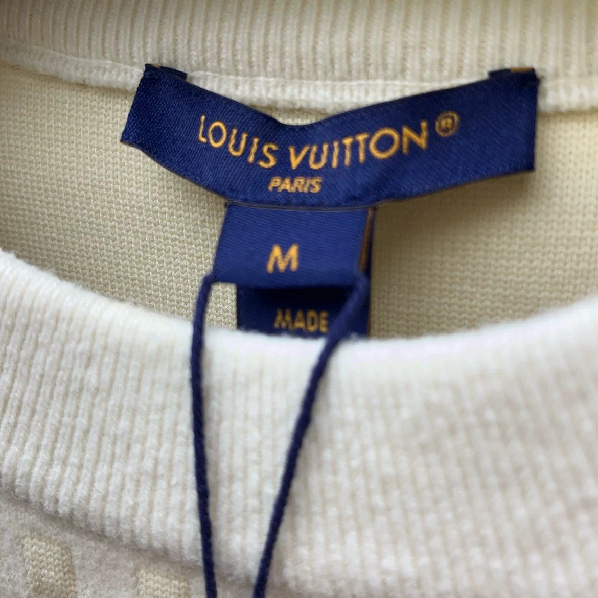 Louis Vuitton Louis Vuitton Knit Striped Beige T-Shirt M Women Size M / US 6-8 / IT 42-44 - 5 Thumbnail