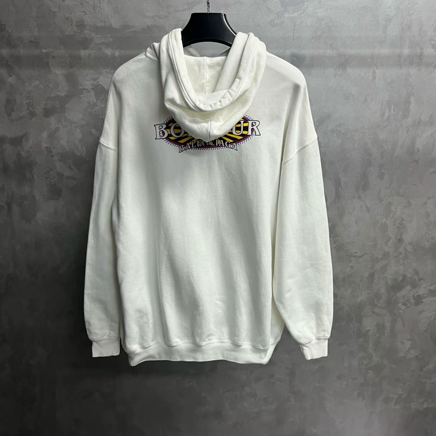 Balenciaga Balenciaga Wool Printed White Hoodie XS Men Size US XS / EU 42 / 0 - 5 Thumbnail