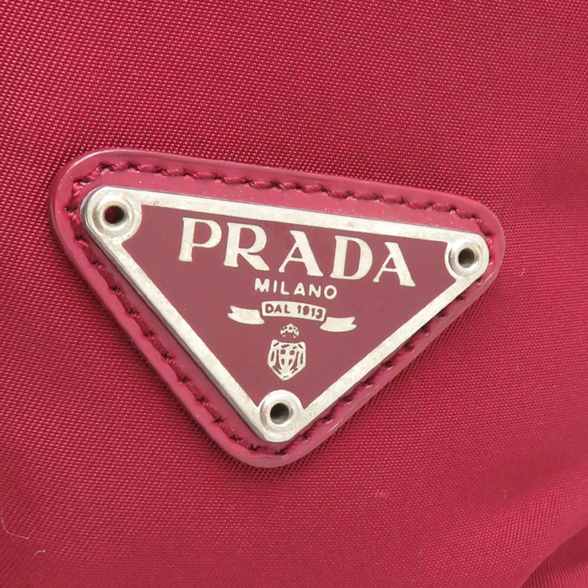 Prada Prada drawstring pouch for women, nylon, red. Size ONE SIZE - 8 Thumbnail