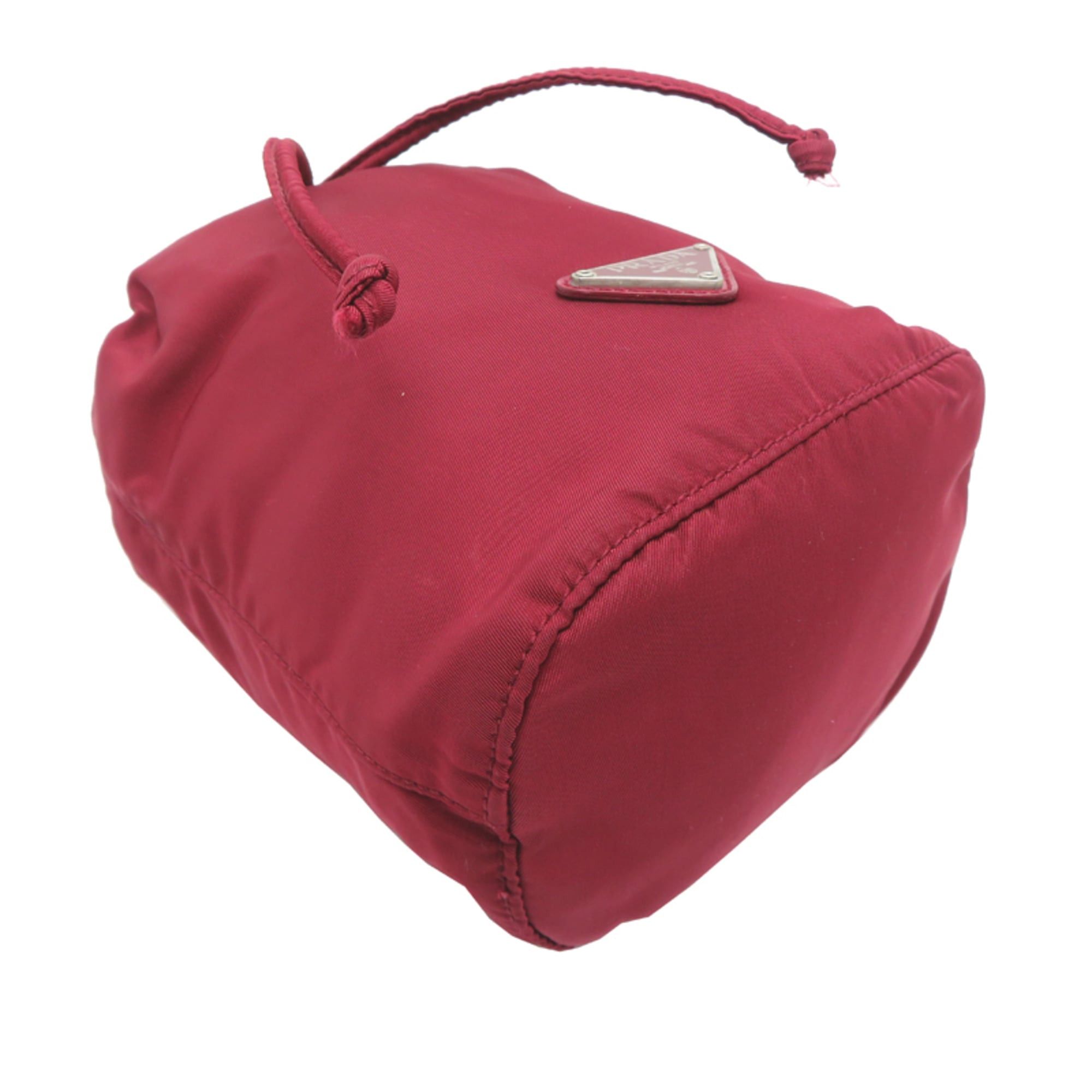 Prada Prada drawstring pouch for women, nylon, red. Size ONE SIZE - 3 Thumbnail
