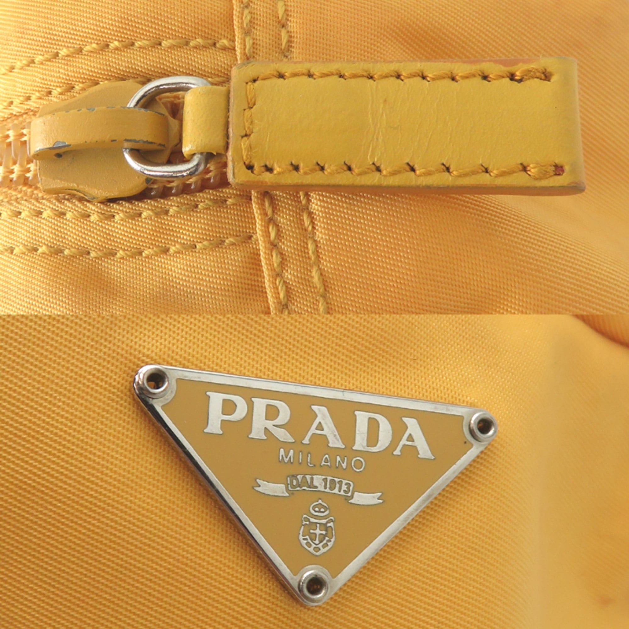 Prada Prada Women's Nylon Pouch, Yellow Size ONE SIZE - 7 Thumbnail