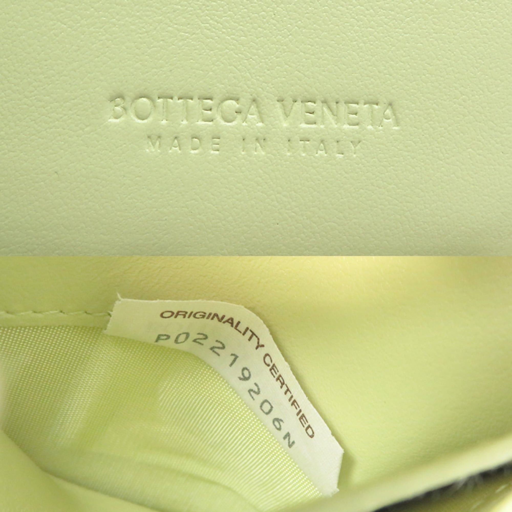 Bottega Veneta Bottega Veneta Women's Bi-fold Wallet 681191 Leather Yellow Green Size ONE SIZE - 7 Thumbnail