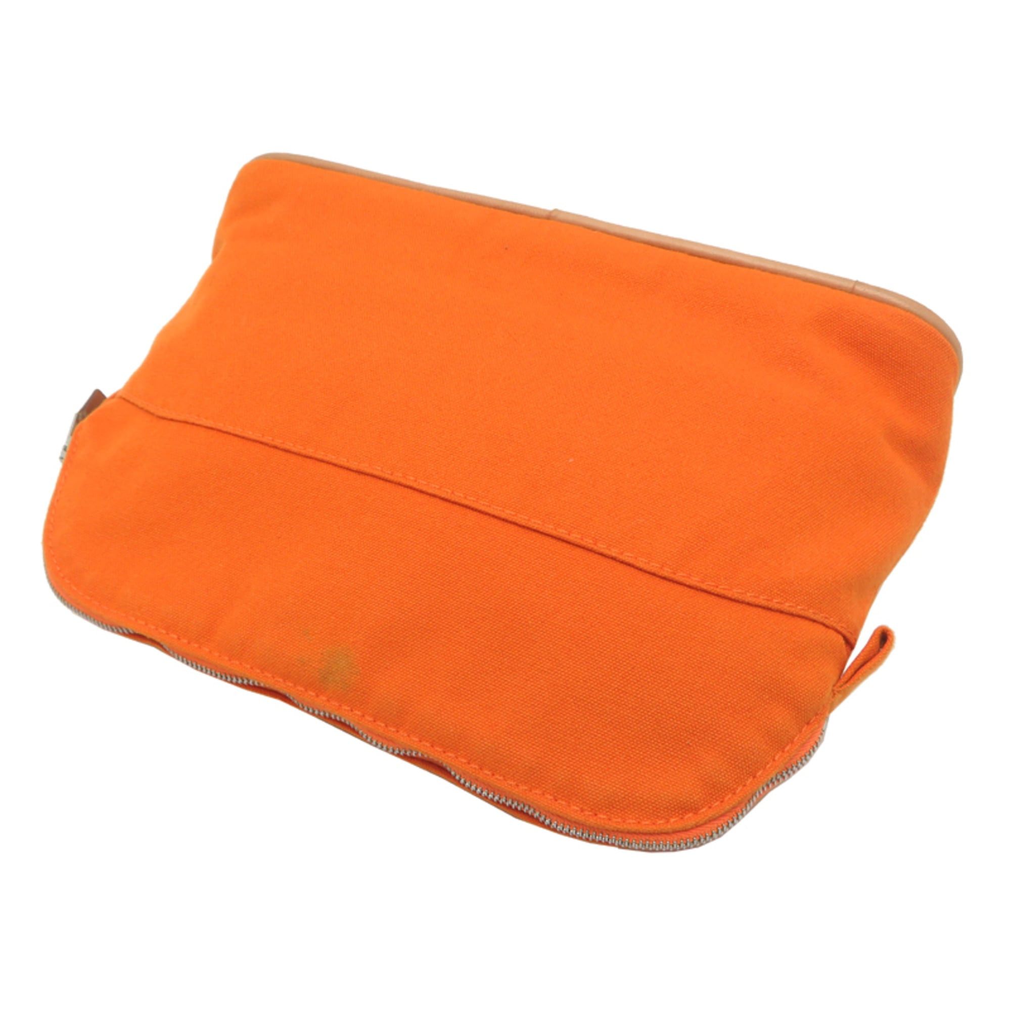 Hermes Hermes Bolide Pouch MM Women's Cotton Orange Size ONE SIZE - 4 Thumbnail