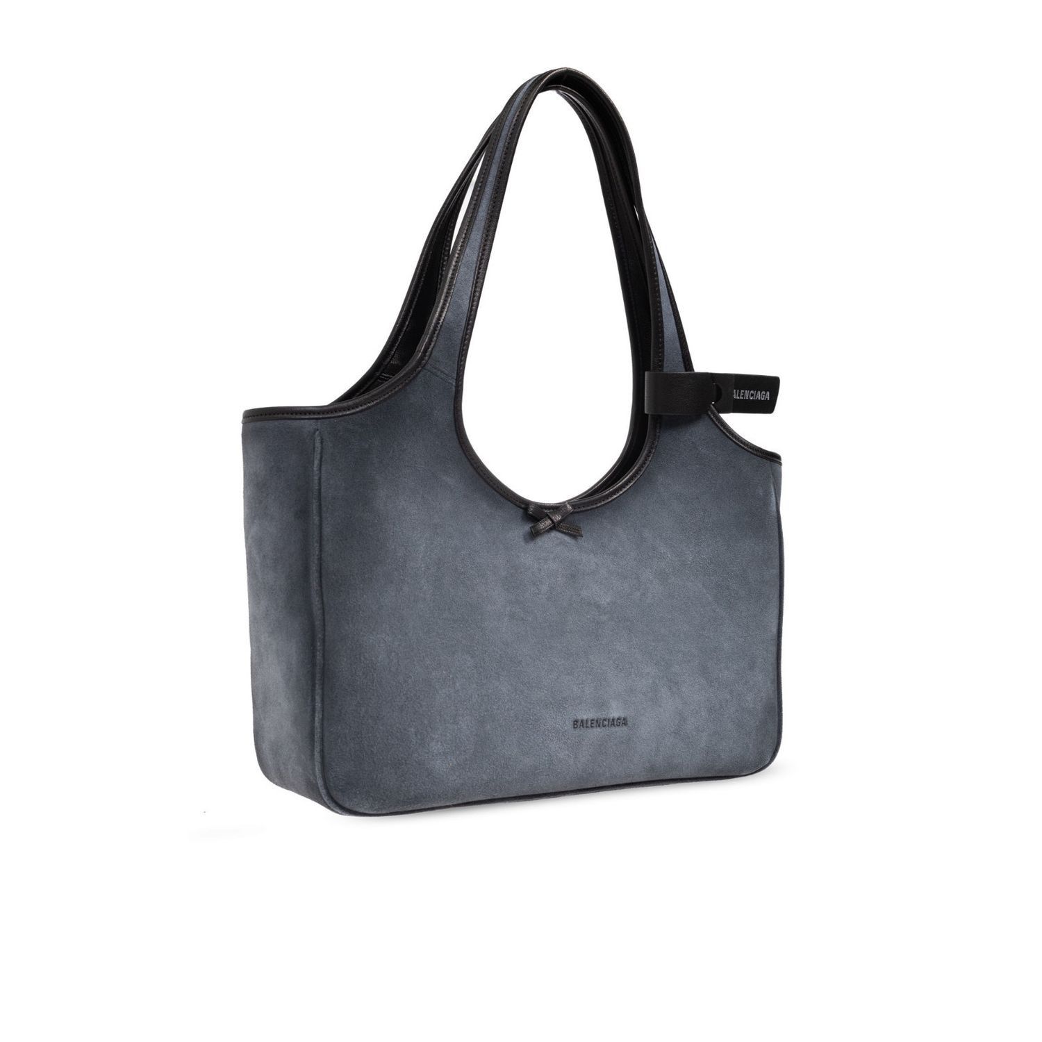 Balenciaga laundrette tote bag east-west suede grey Size ONE SIZE - 3 Thumbnail