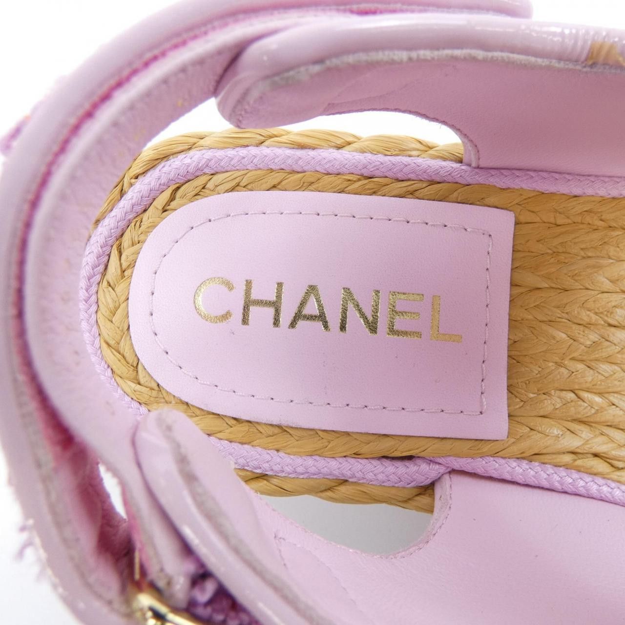 Chanel Chanel Chanel Tweed Patent Calfskin Sandals Textile Shoes G38945Y55805 DUTY FREE for USA Size ONE SIZE - 6 Thumbnail