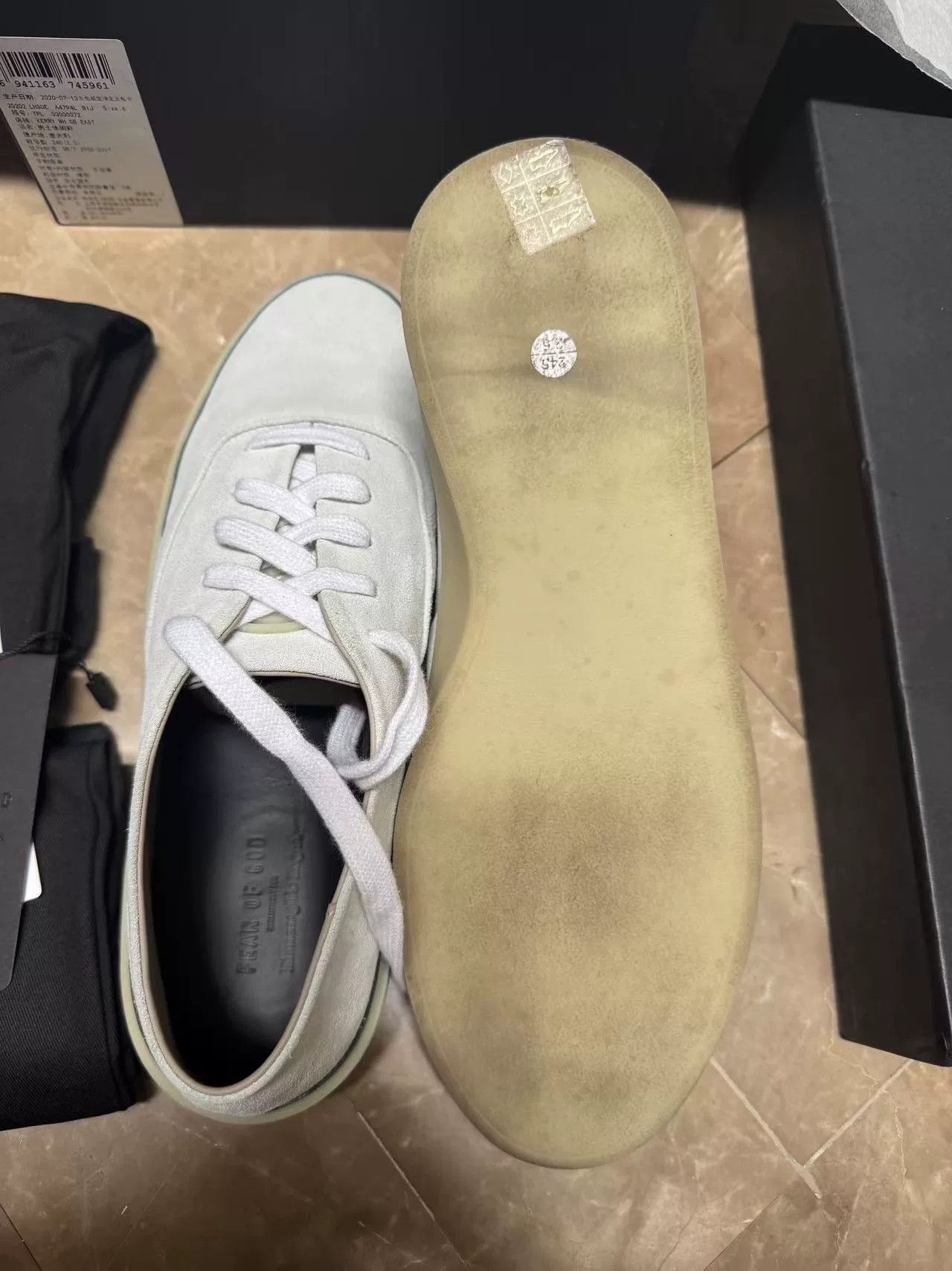 Ermenegildo Zegna FEAR OF GOD x Ermenegildo Zegna Gray Leather Shoes Size US 7 / EU 40 - 2 Thumbnail