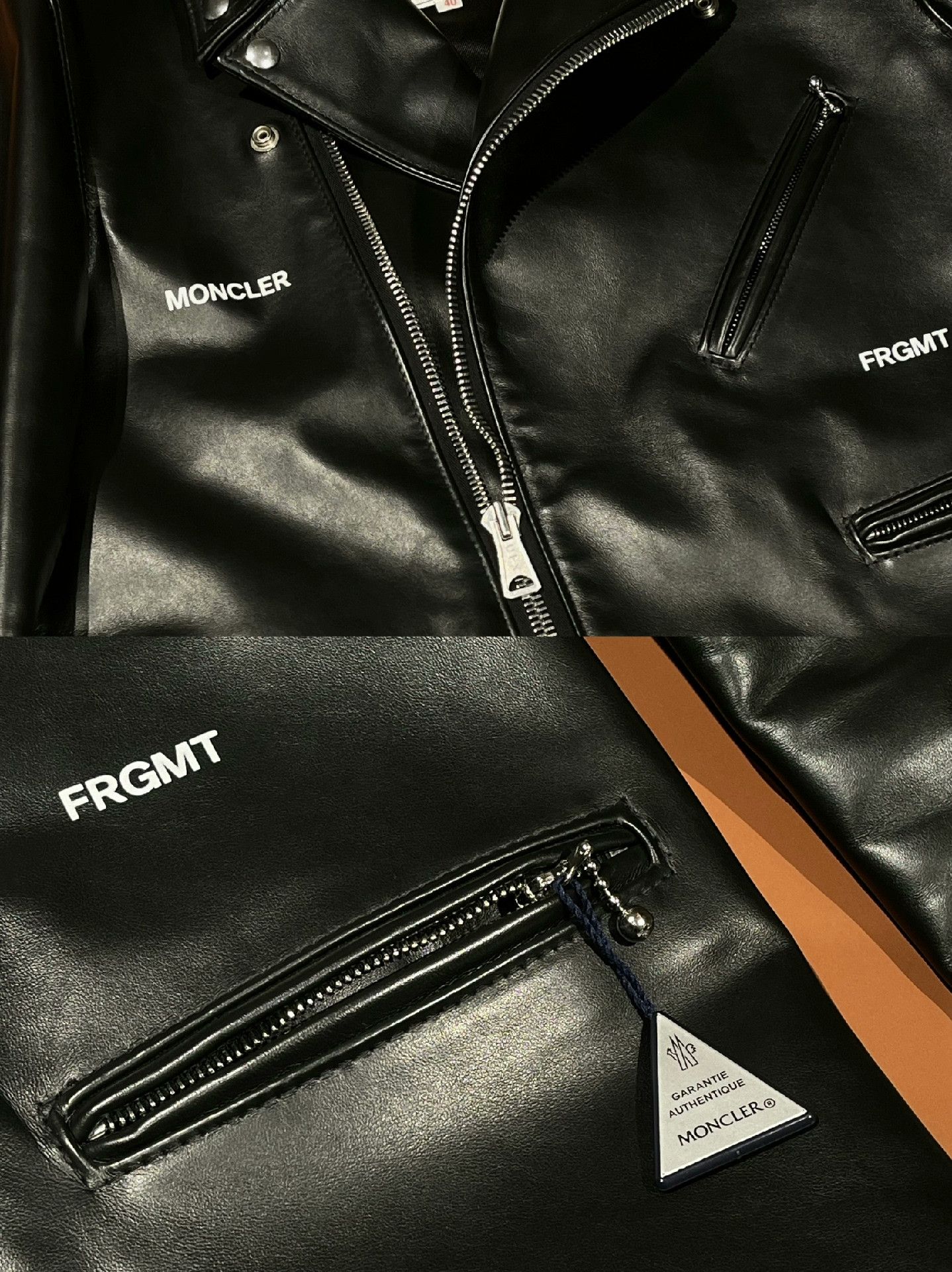 Moncler Moncler X FRGMT Collaborative Leather Jacket Size US XXS / EU 40 - 5 Thumbnail