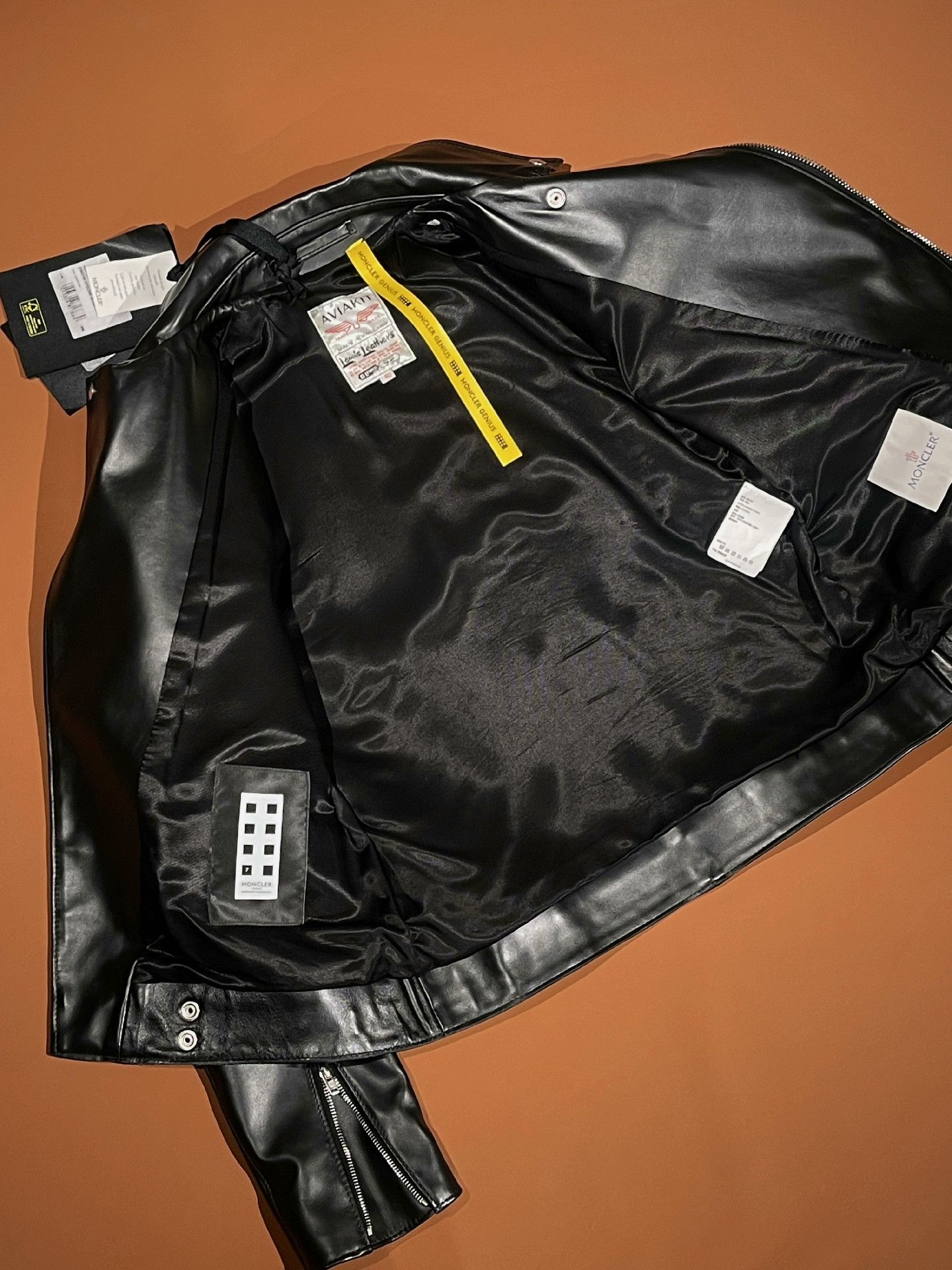 Moncler Moncler X FRGMT Collaborative Leather Jacket Size US XXS / EU 40 - 3 Thumbnail