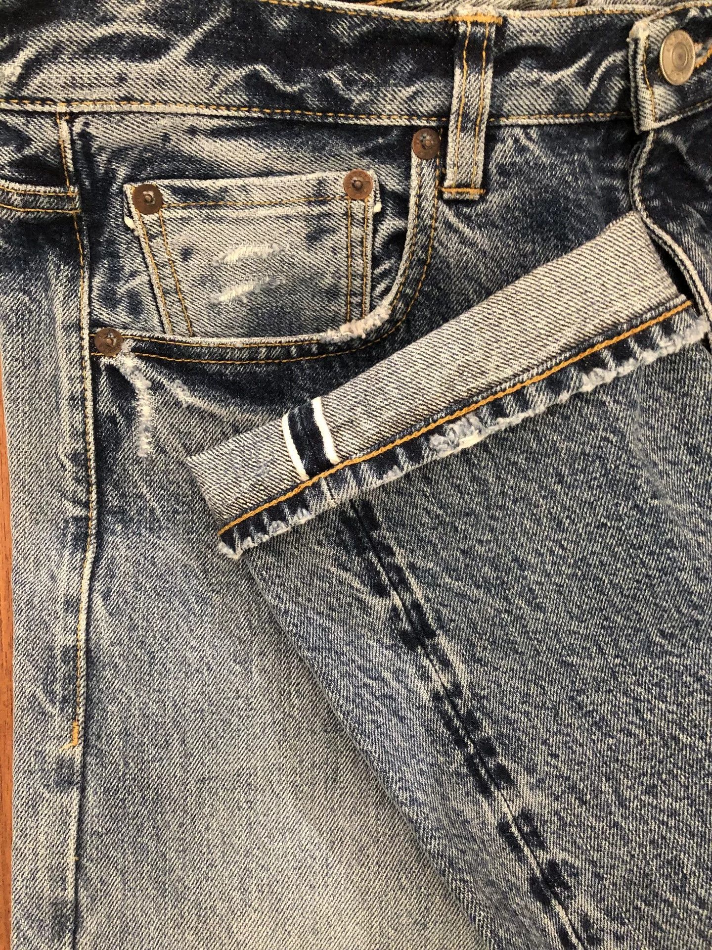 Fortela FORTELA Light Blue Washed Distressed Jeans Size US 29 - 5 Thumbnail