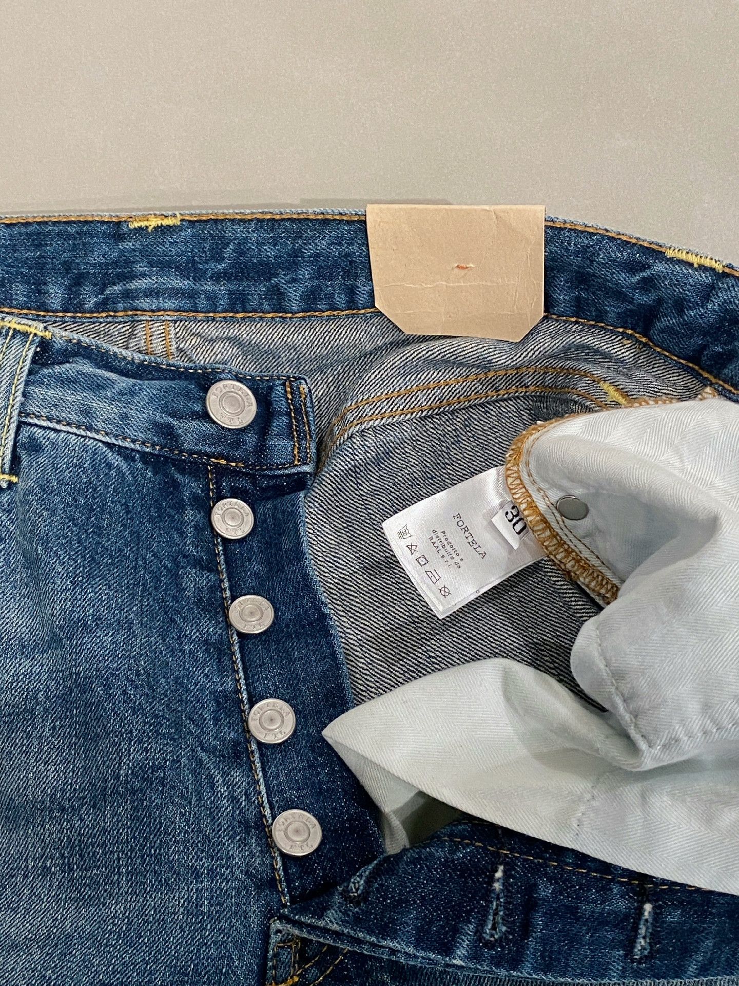 Fortela FORTELA F Logo Selvedge Washed Jeans Size US 30 / EU 46 - 7 Thumbnail