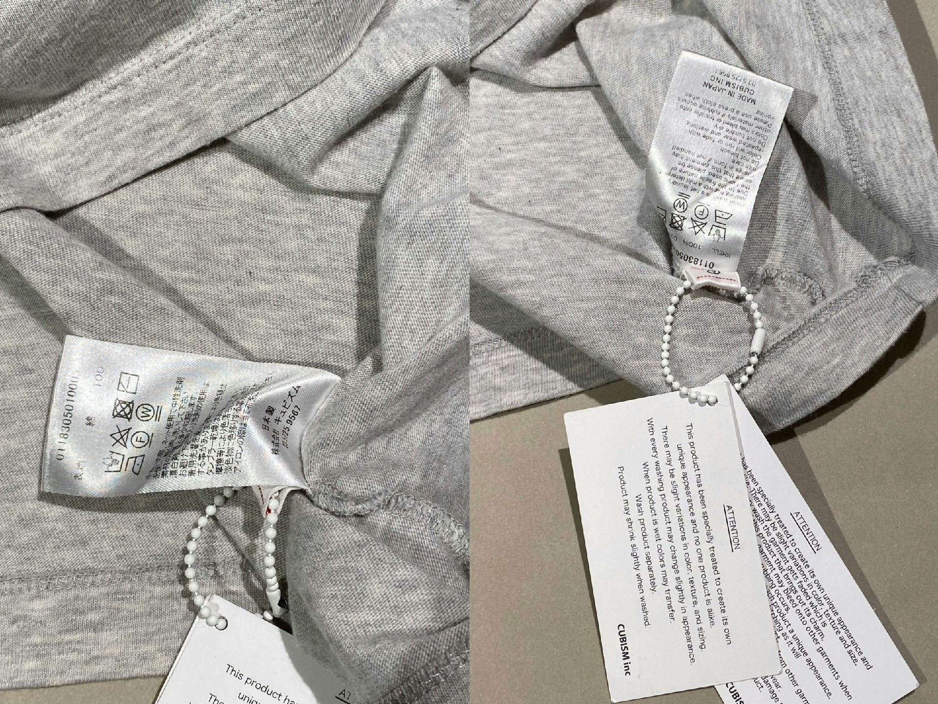 Visvim VisVim Light Gray Embroidered T-Shirt Size US S / EU 44-46 / 1 - 5 Thumbnail